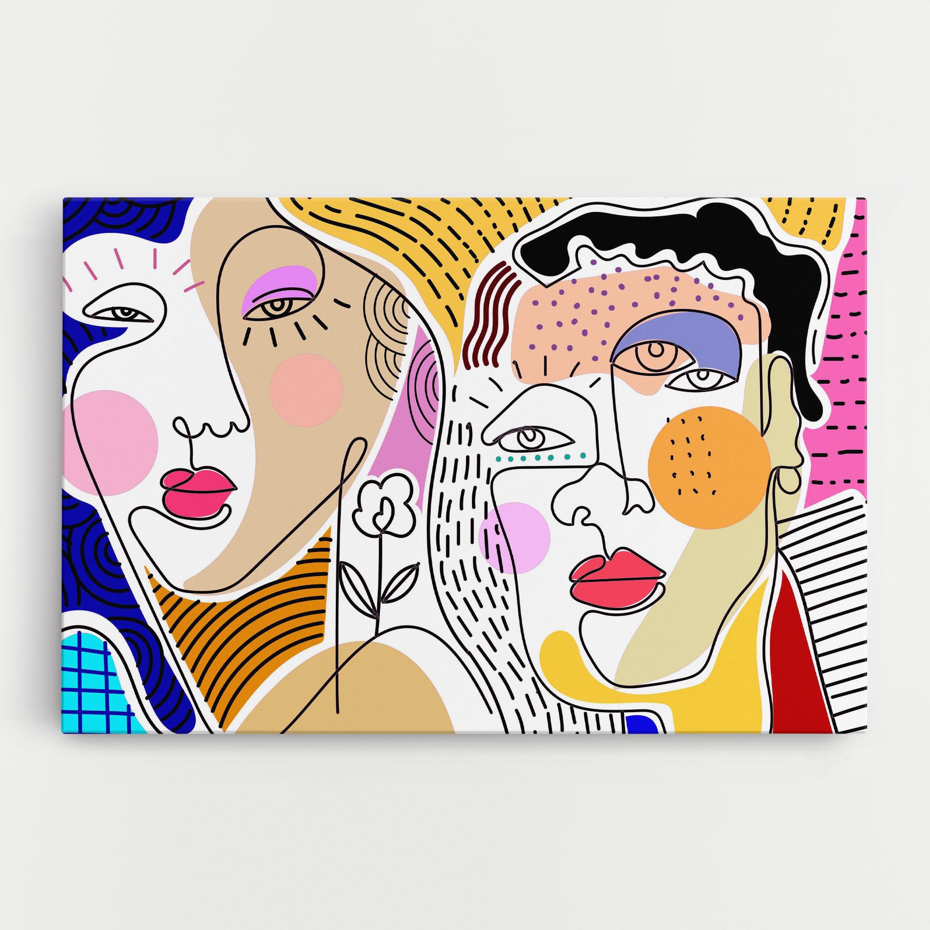 Картина на платно Abstract Eye Face mockup 0