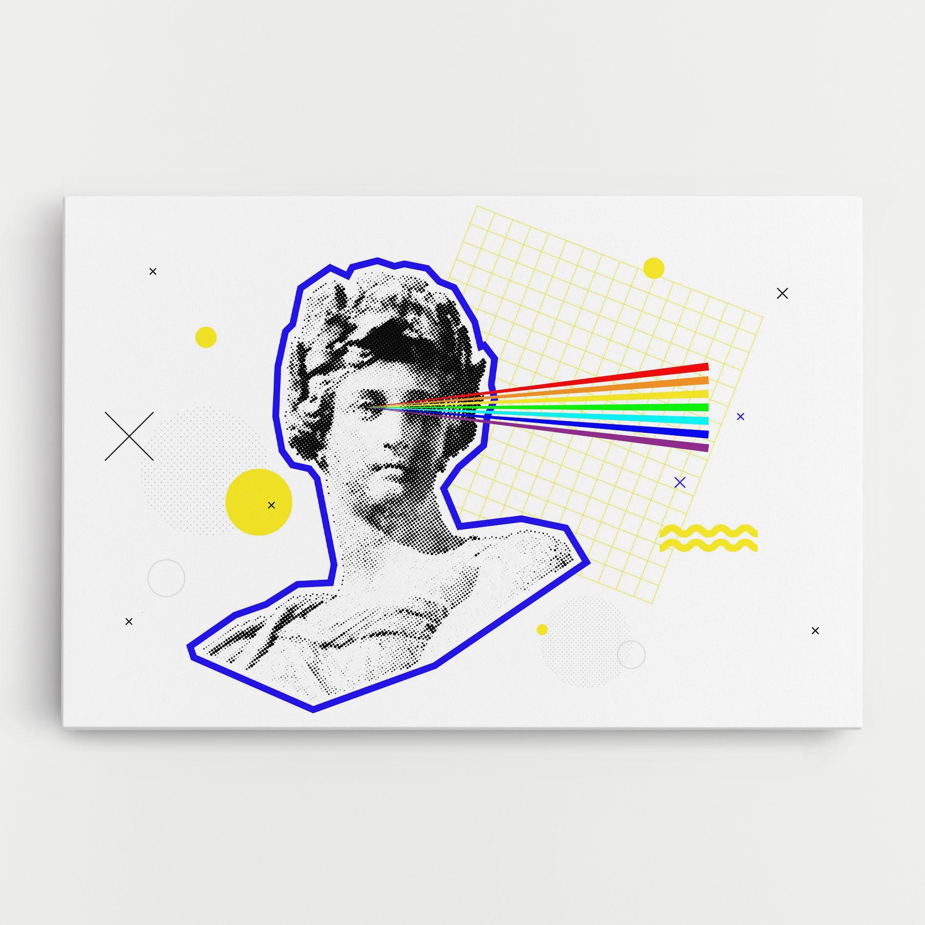 Картина на платно Rainbow Statue mockup 0
