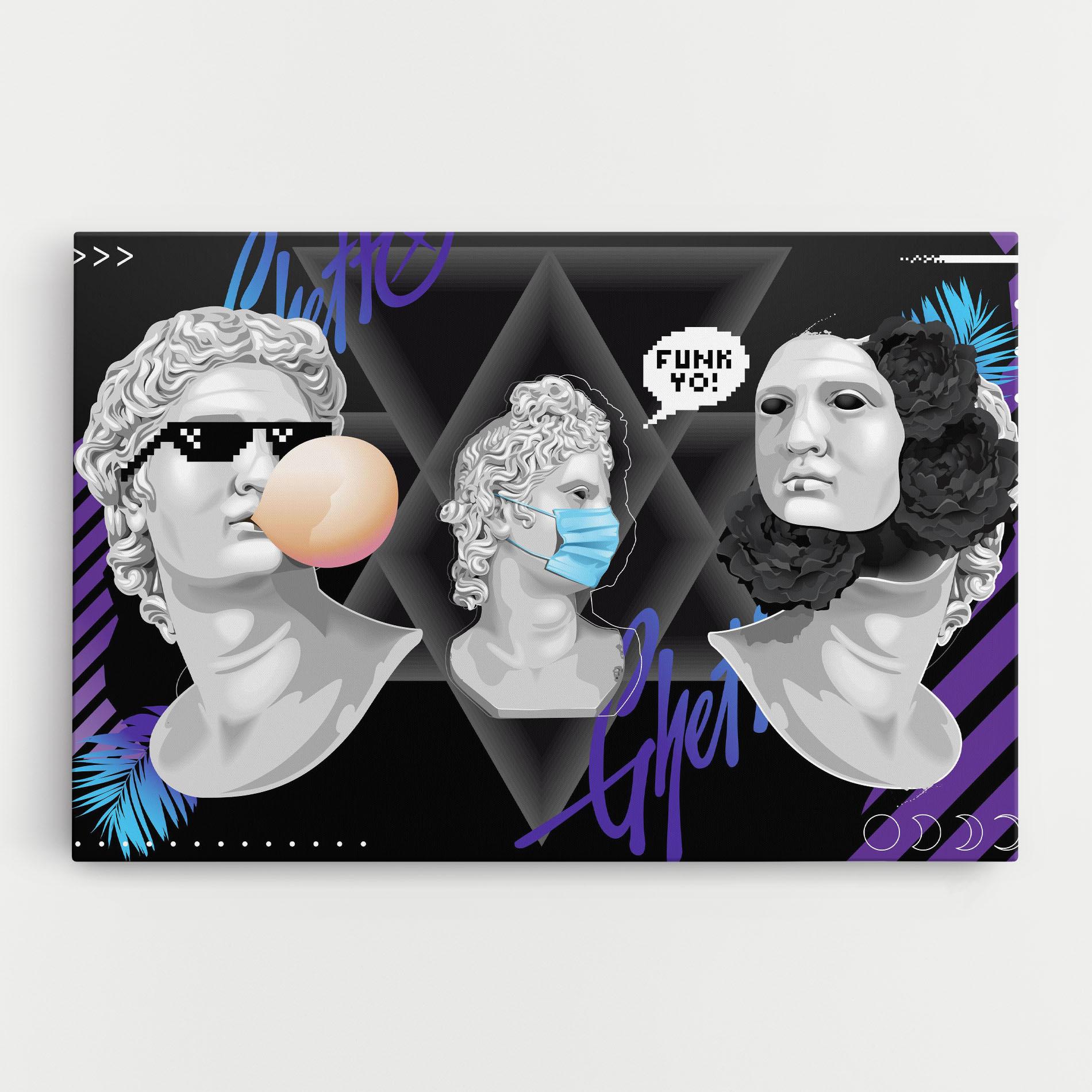 Картина на платно Statue Mask mockup 0