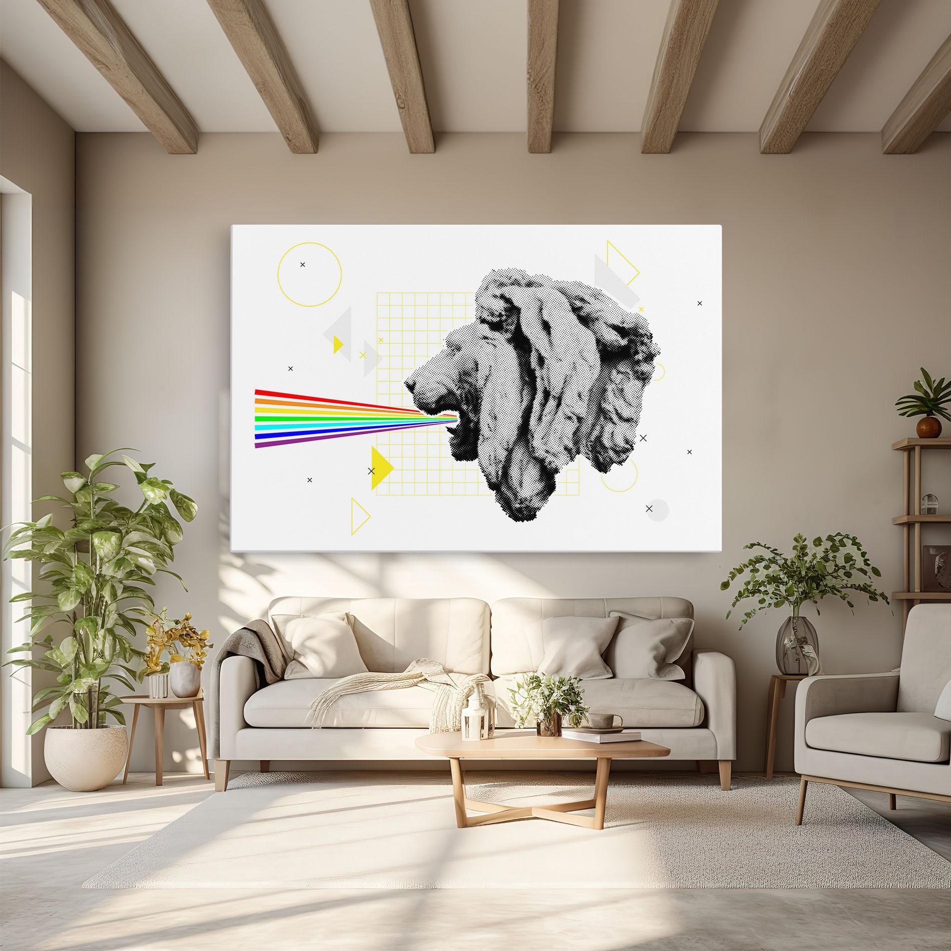 Картина на платно Lion Collage mockup 6