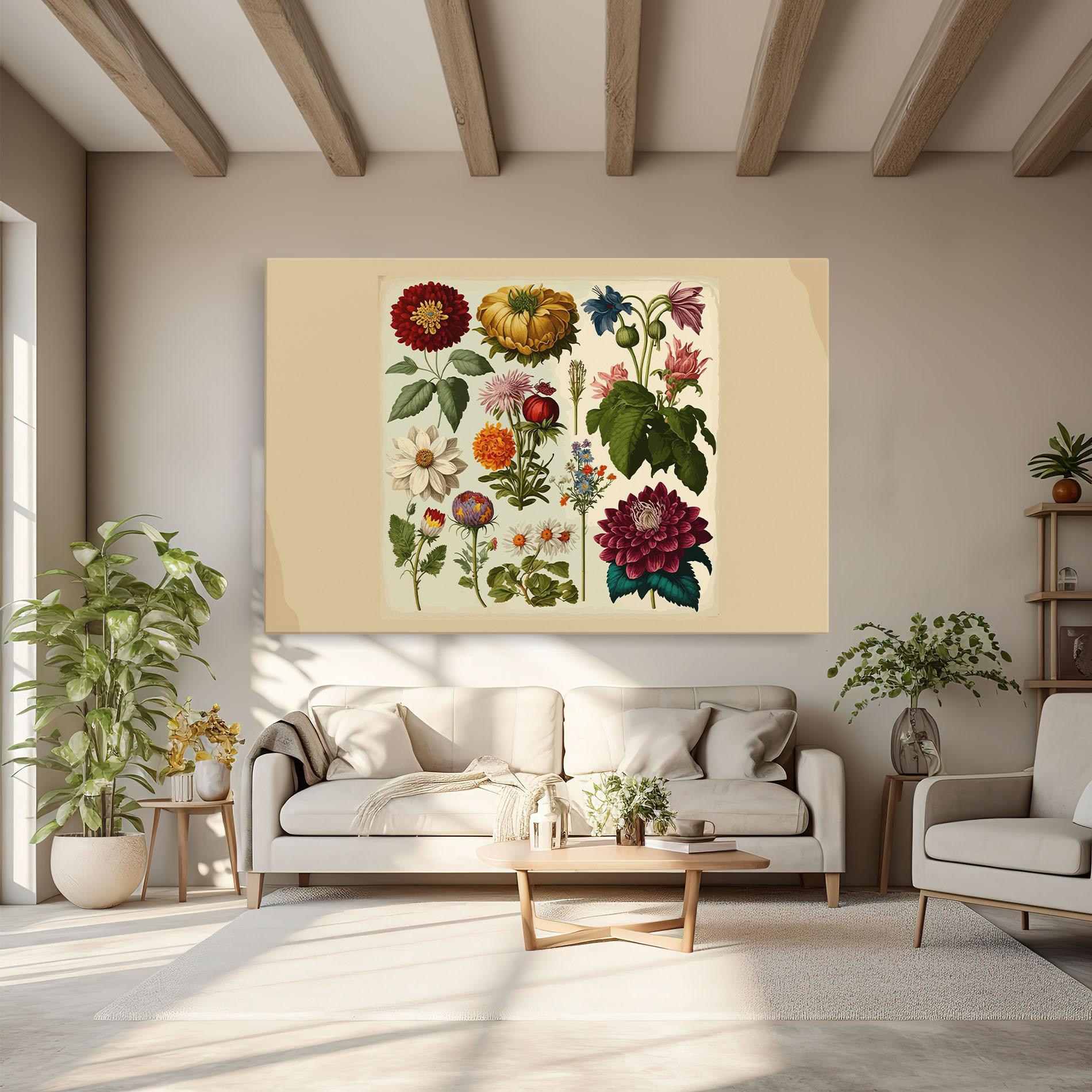 Картина на платно Vintage Botanical mockup 6