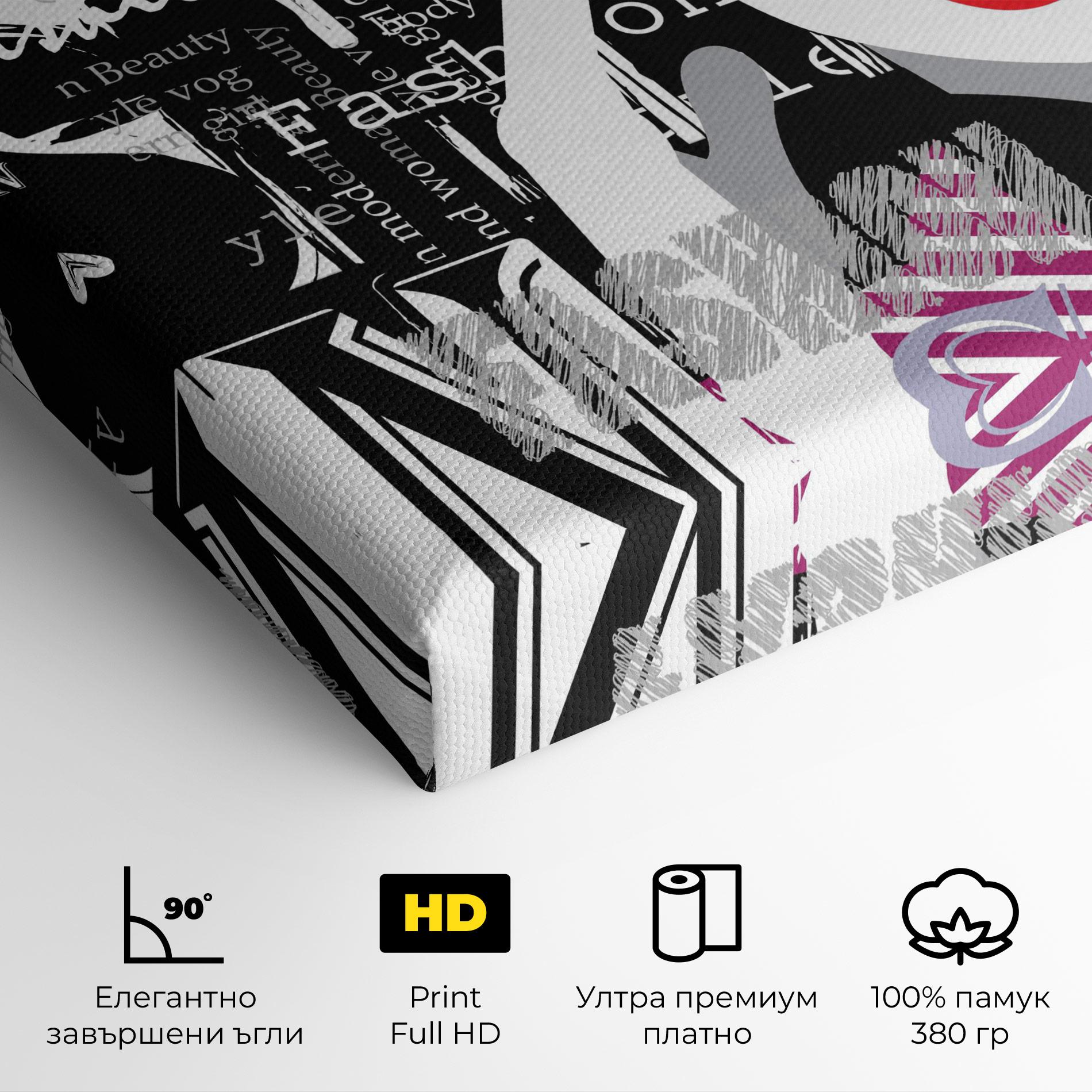 Картина на платно Fashion Collage mockup 4