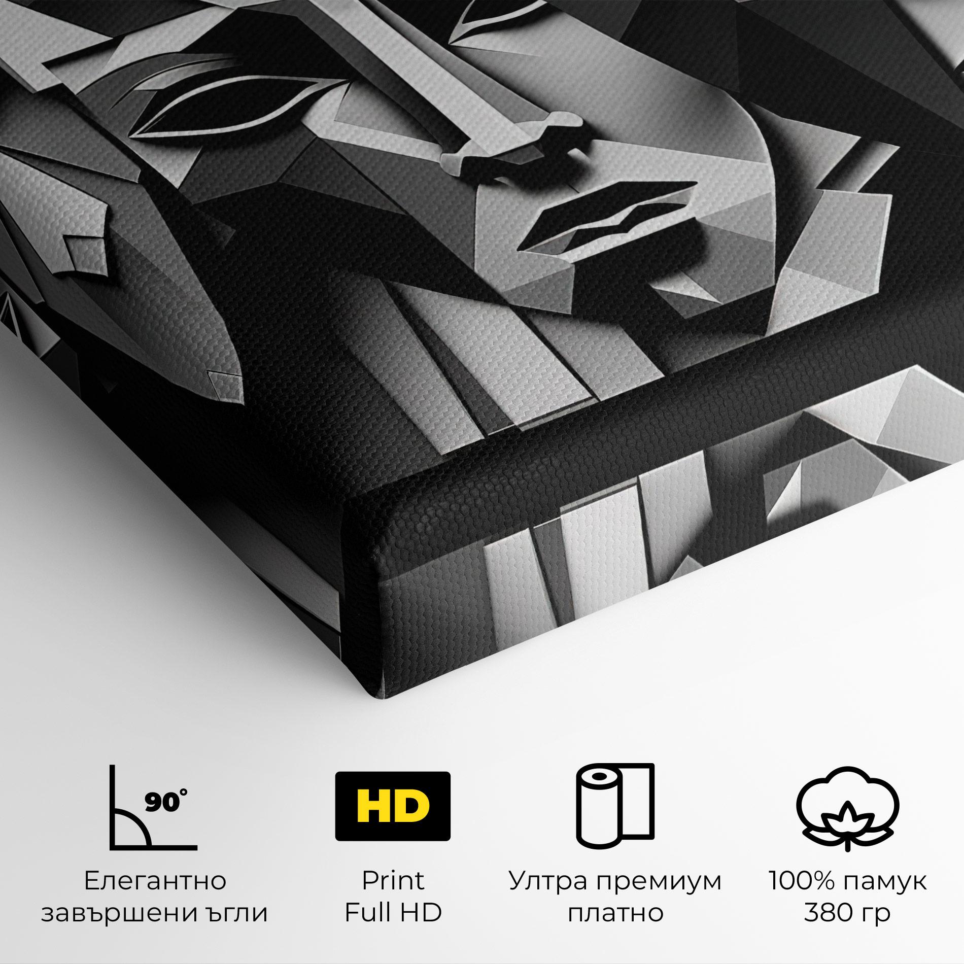 Картина на платно Grey Faces Collage mockup 4