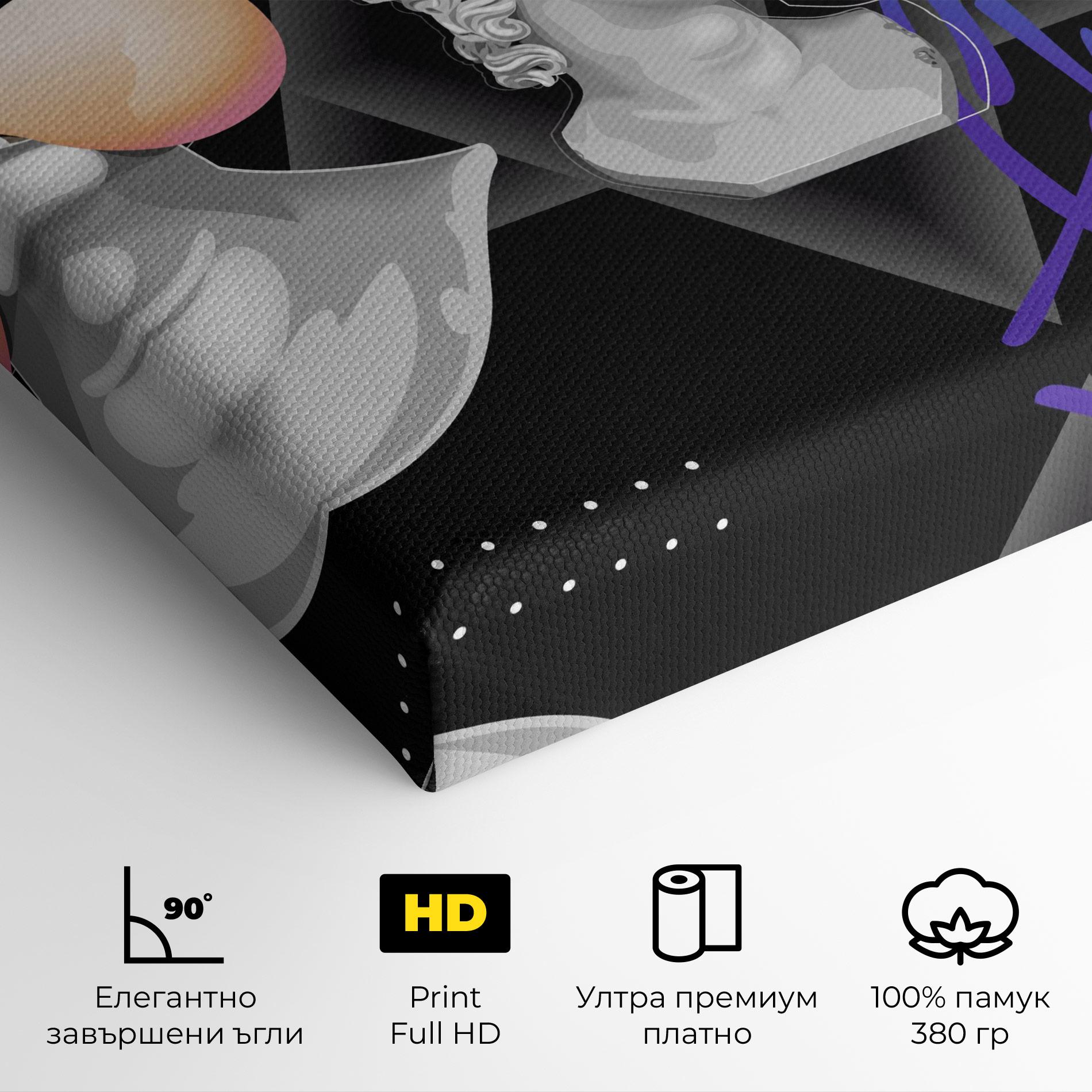 Картина на платно Statue Mask mockup 4