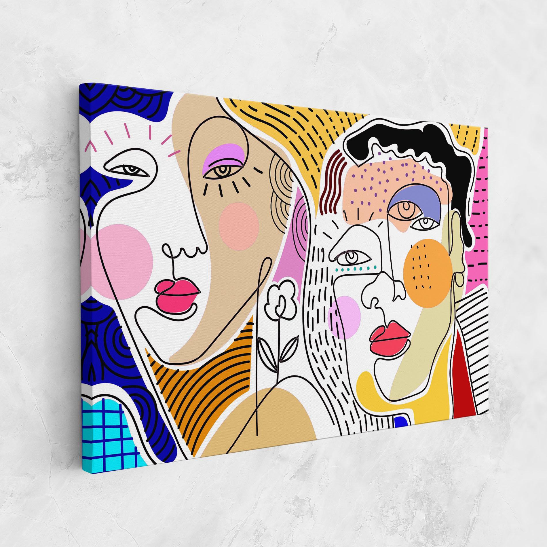 Картина на платно Abstract Eye Face mockup 1