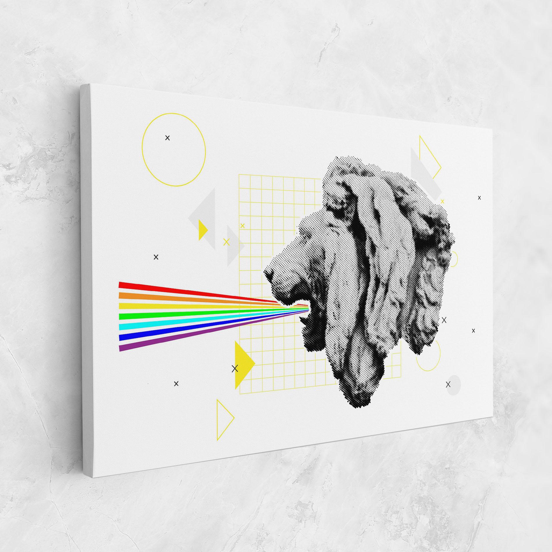 Картина на платно Lion Collage mockup 1