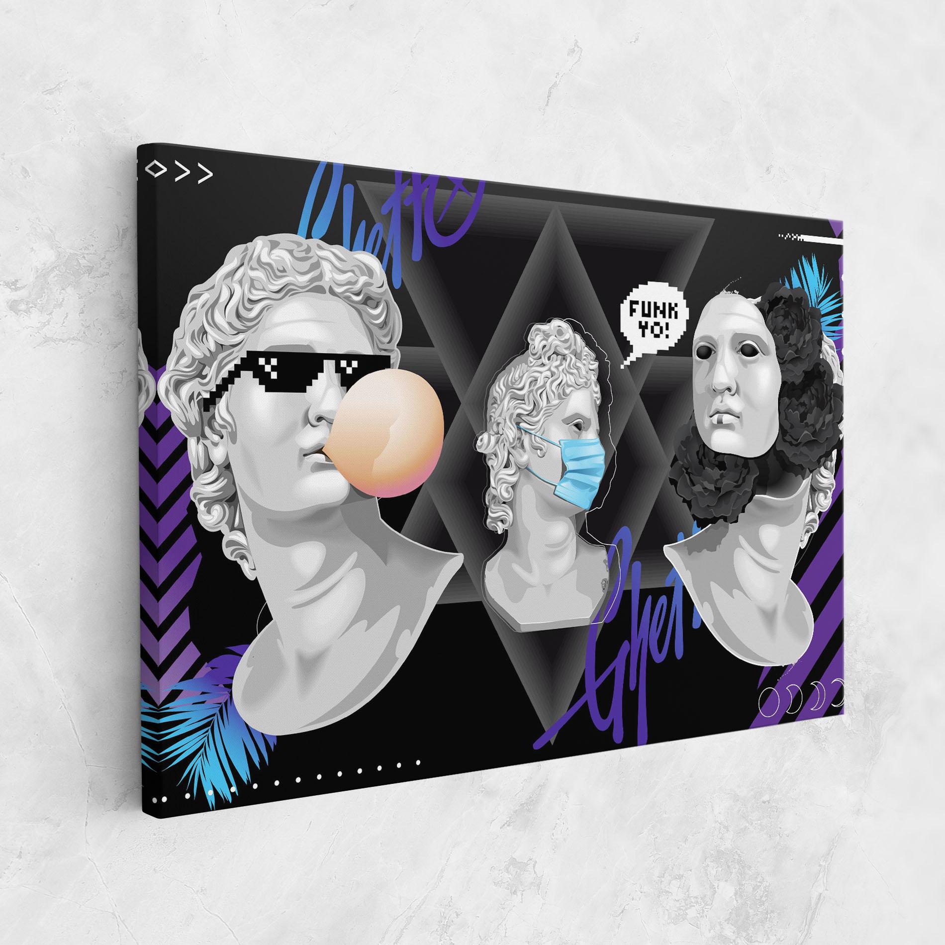 Картина на платно Statue Mask mockup 1