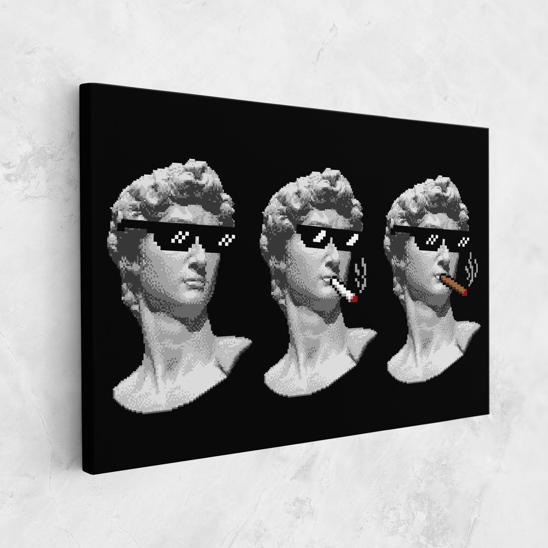 Картина на платно Statue Smoking mockup 1