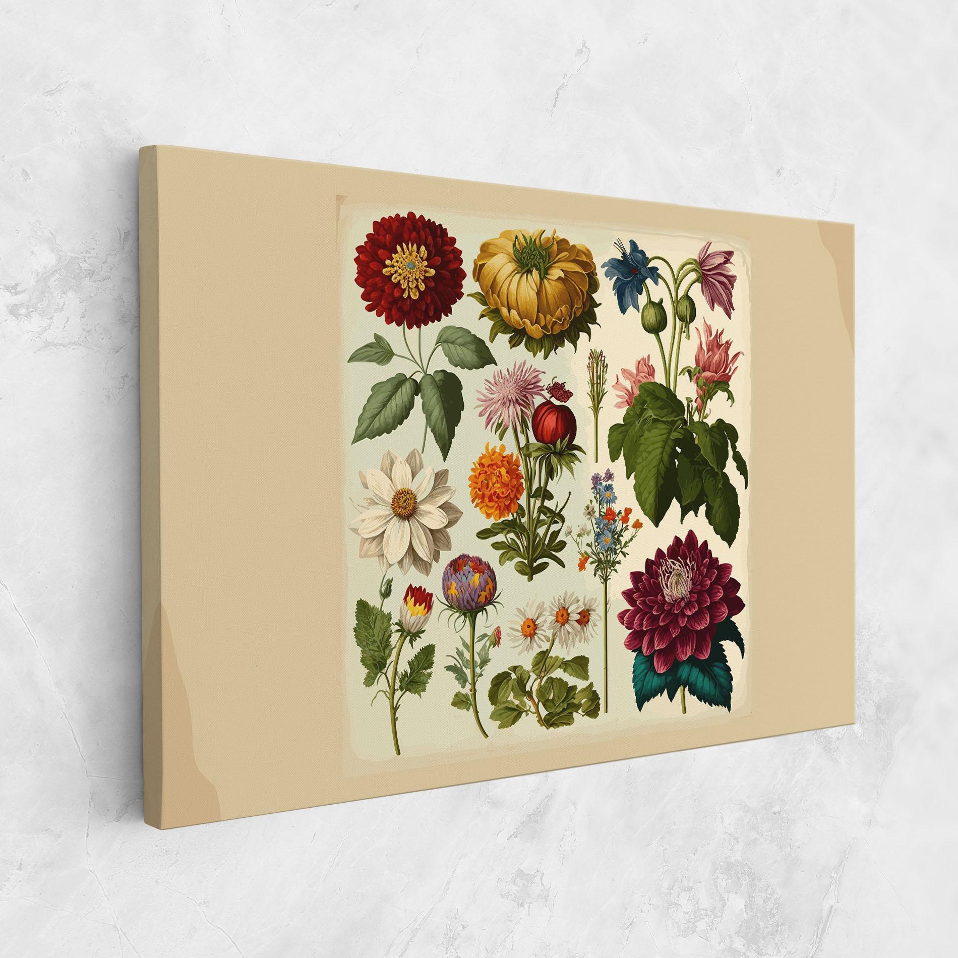 Картина на платно Vintage Botanical mockup 1