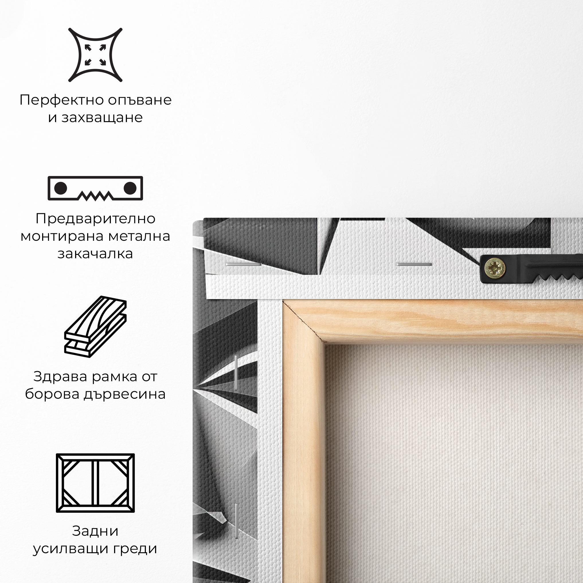 Картина на платно Grey Faces Collage mockup 5