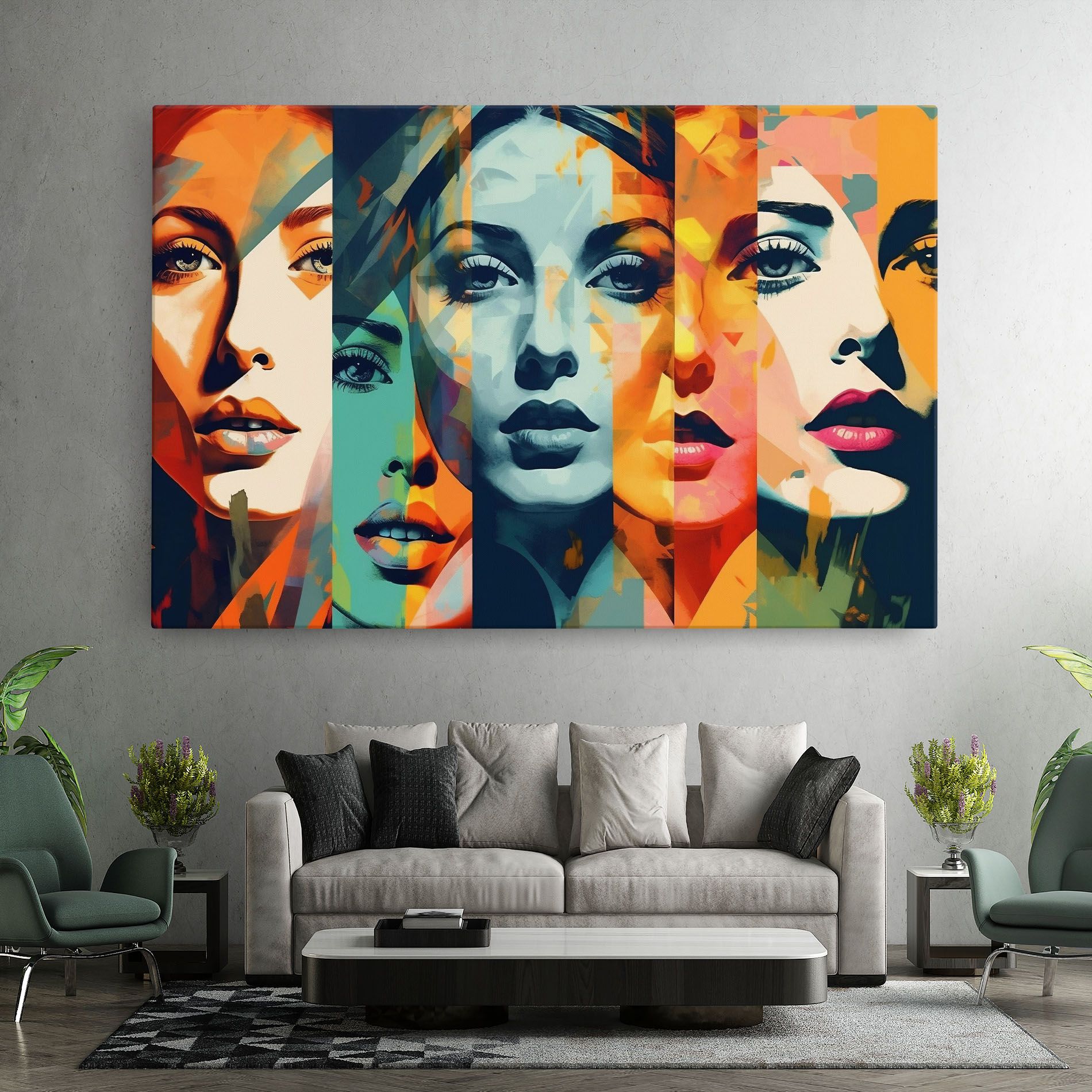 Abstract Face Collage mockup 7