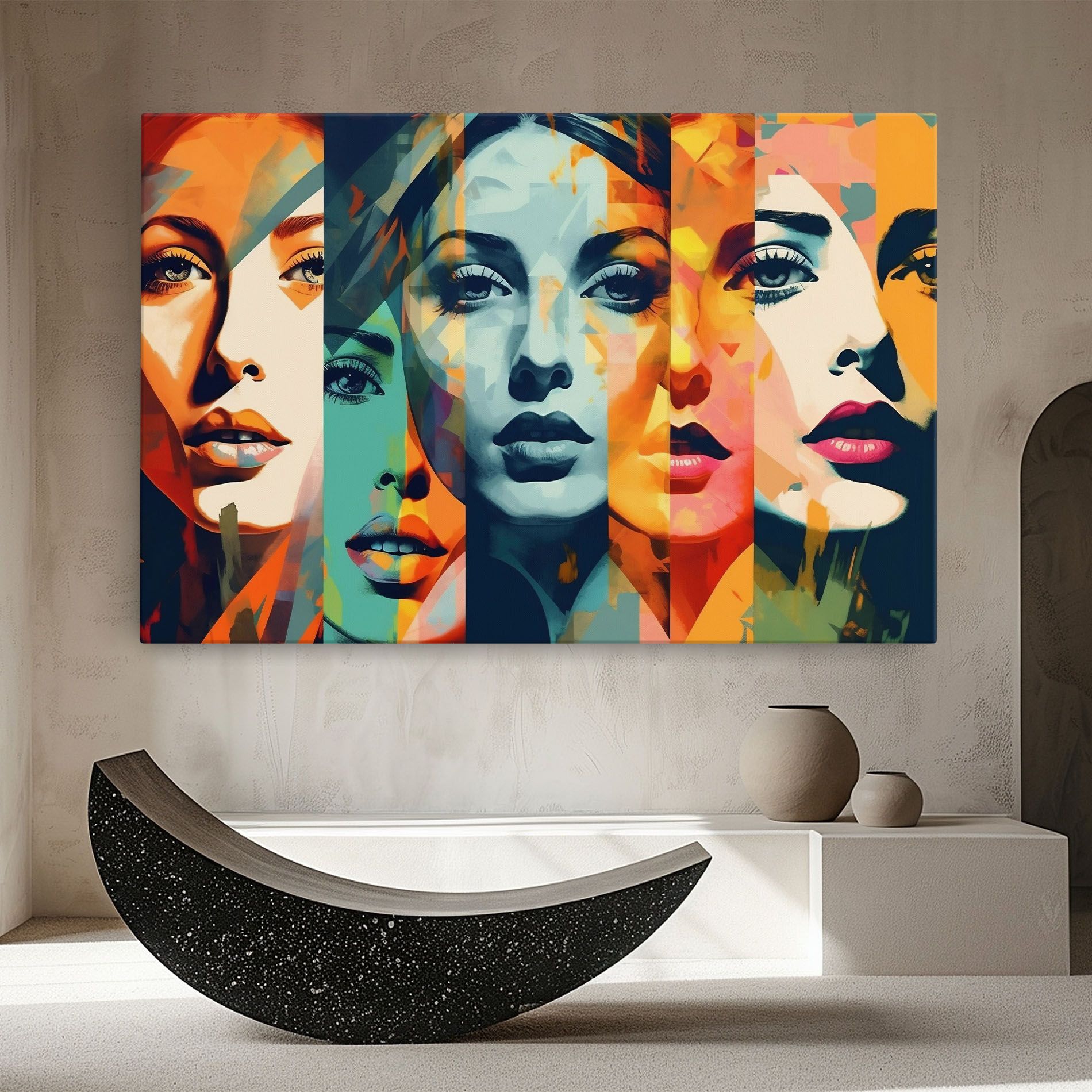 Abstract Face Collage mockup 8