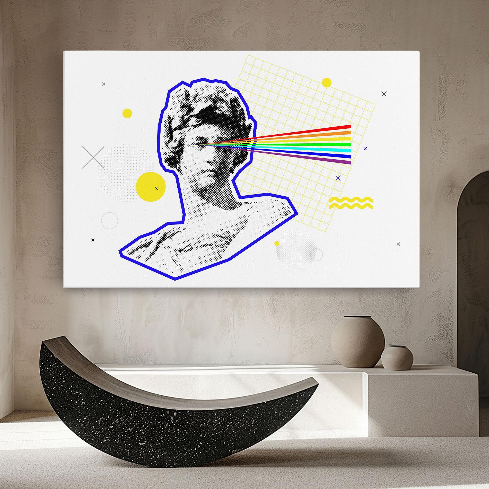 Картина на платно Rainbow Statue mockup 8