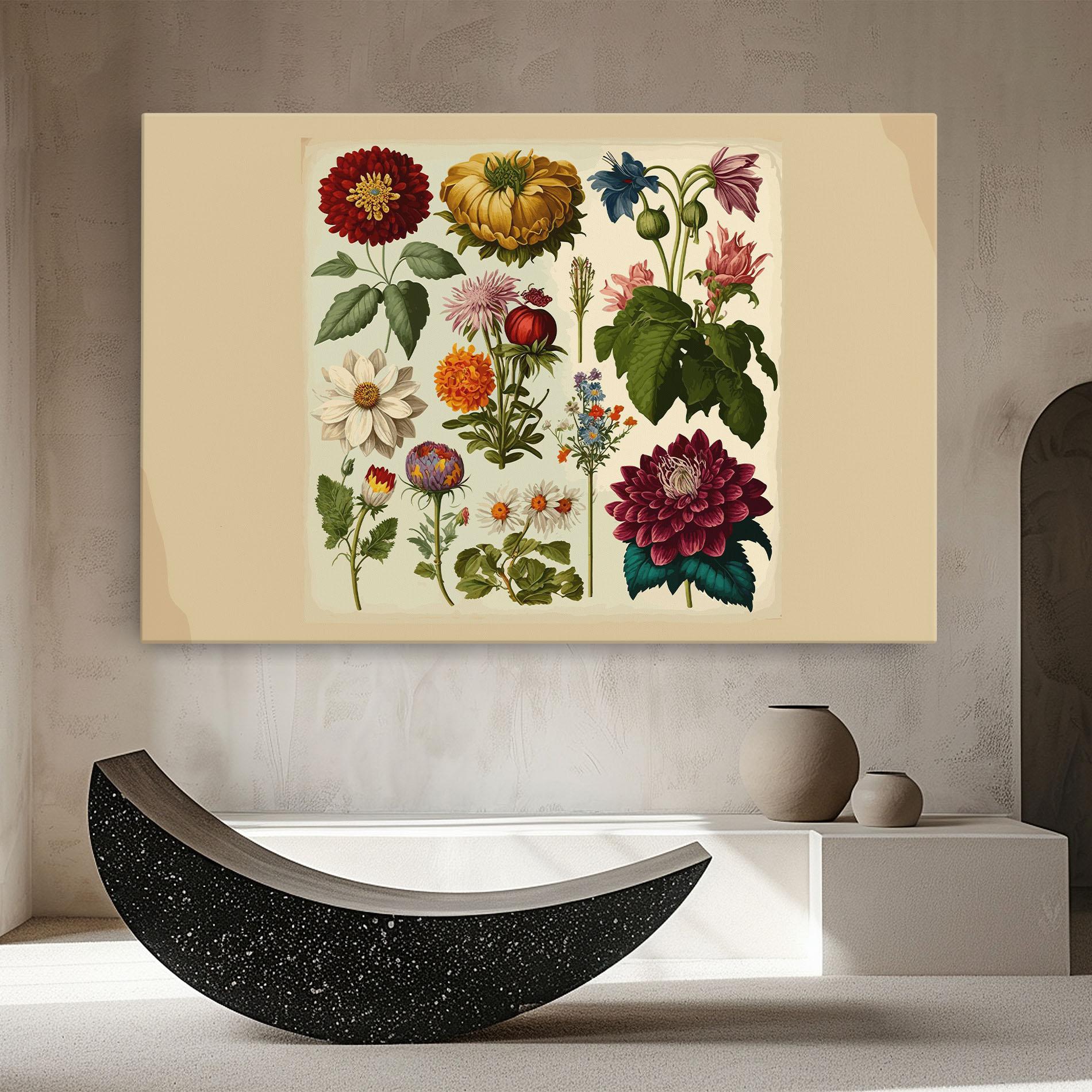 Картина на платно Vintage Botanical mockup 8