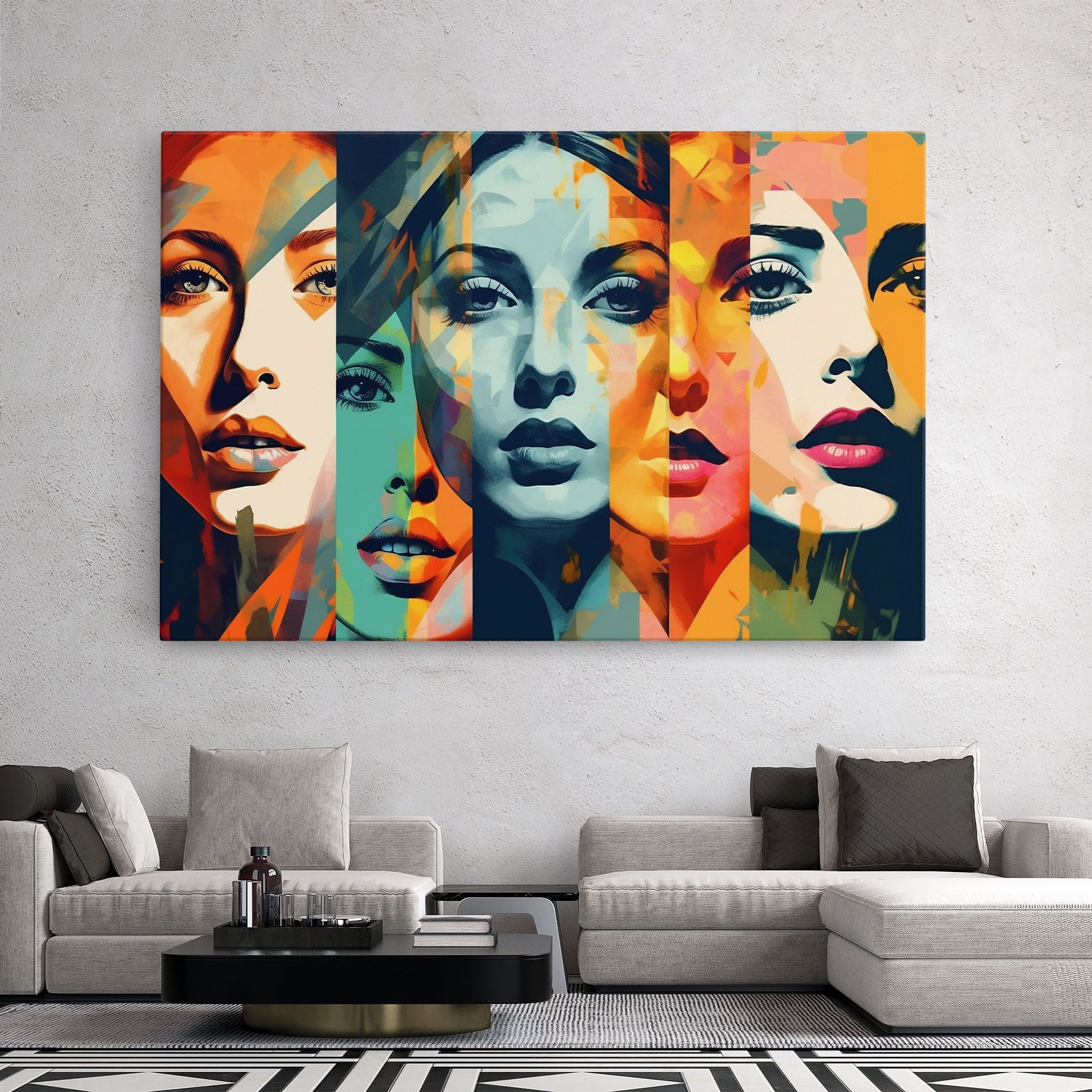 Abstract Face Collage mockup 2