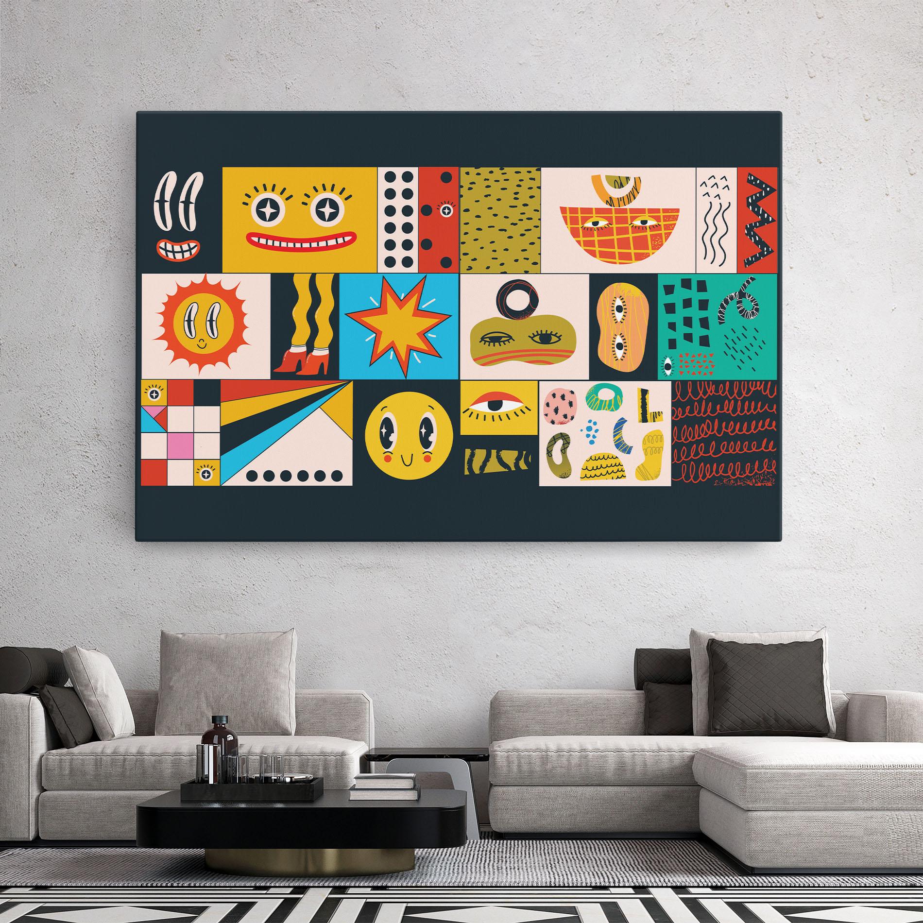 Картина на платно Cool Eye Shape mockup 2