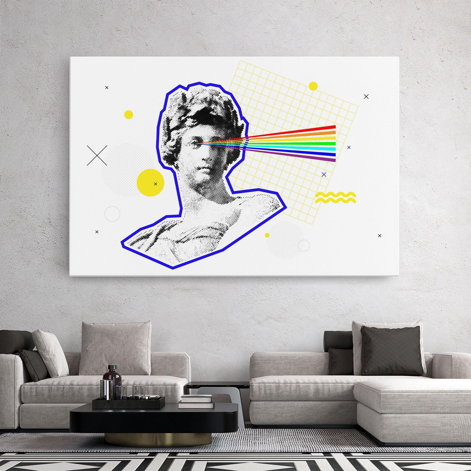 Картина на платно Rainbow Statue mockup 2