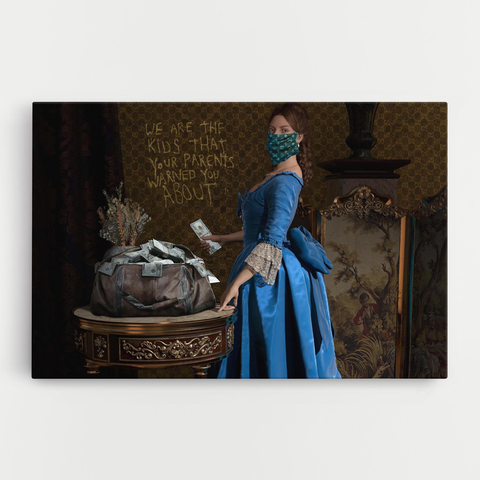 Картина на платно Vintage Money Heist mockup 0