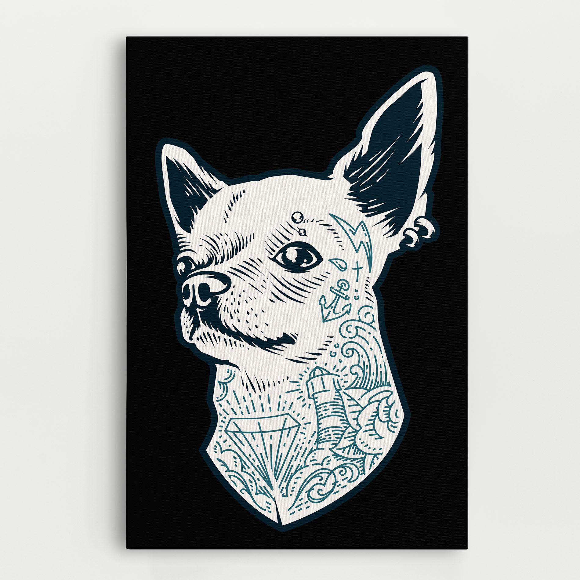 Картина на платно Chihuahua Tattoo mockup 0