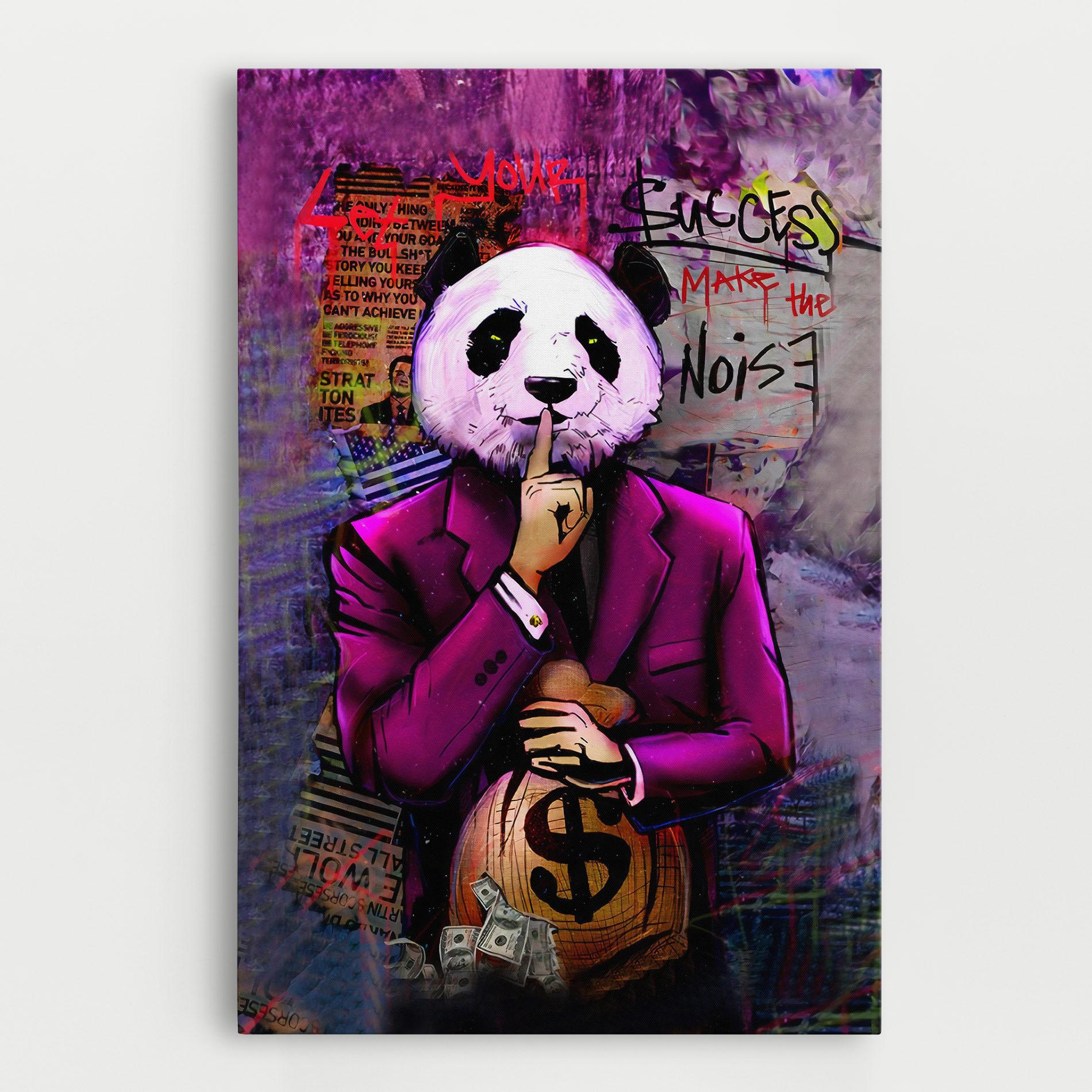 Картина на платно Silence Panda mockup 0