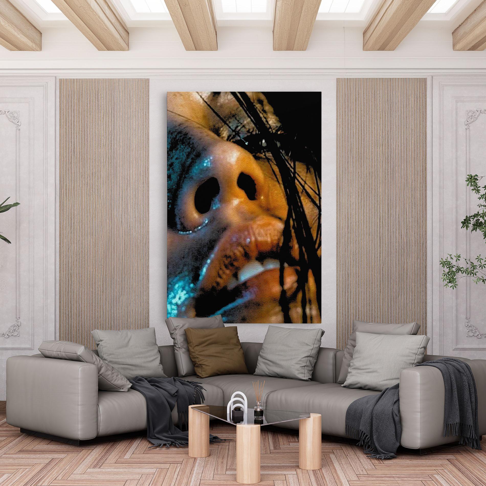 Картина на платно Blue Light Face mockup 6