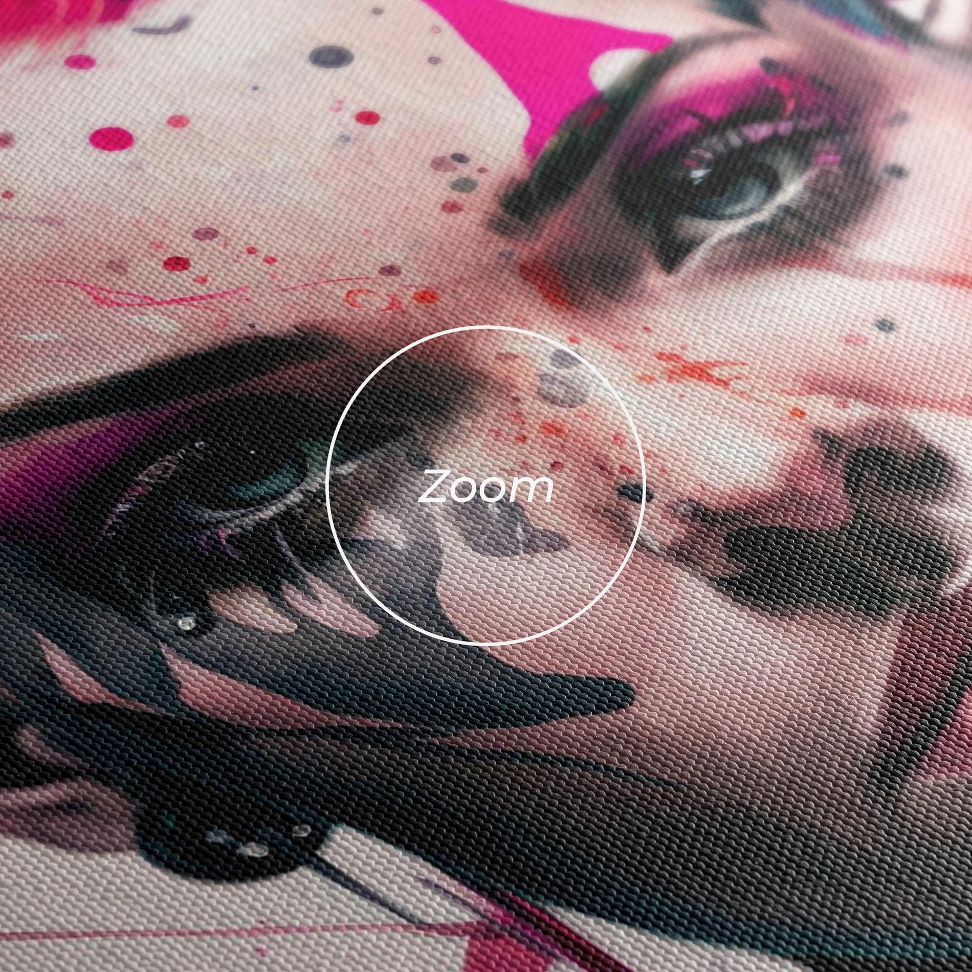 Картина на платно Abstract Pink Hair mockup 3