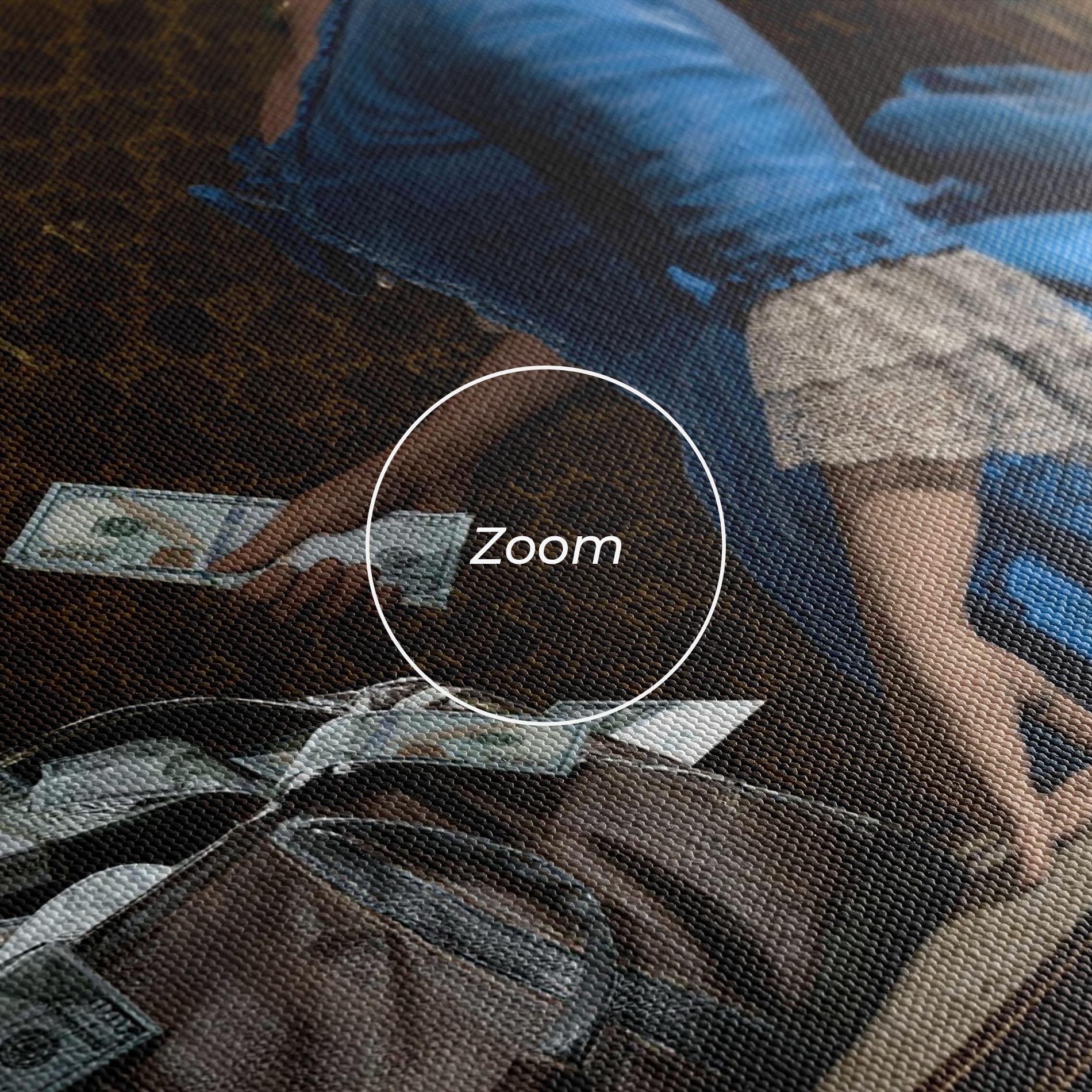 Картина на платно Vintage Money Heist mockup 3