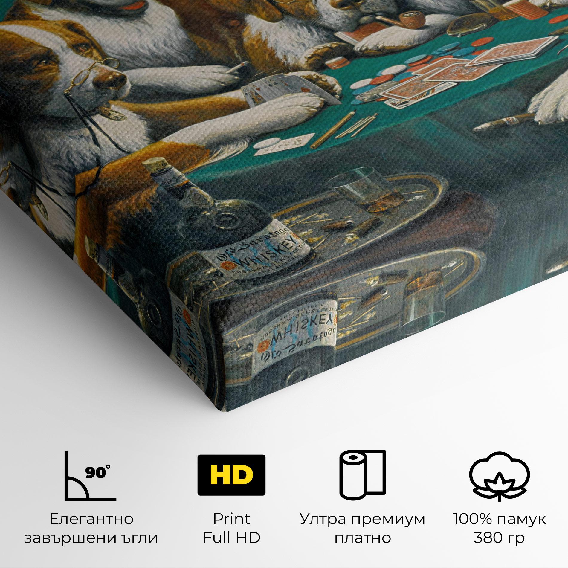 Картина на платно Poker Game mockup 4