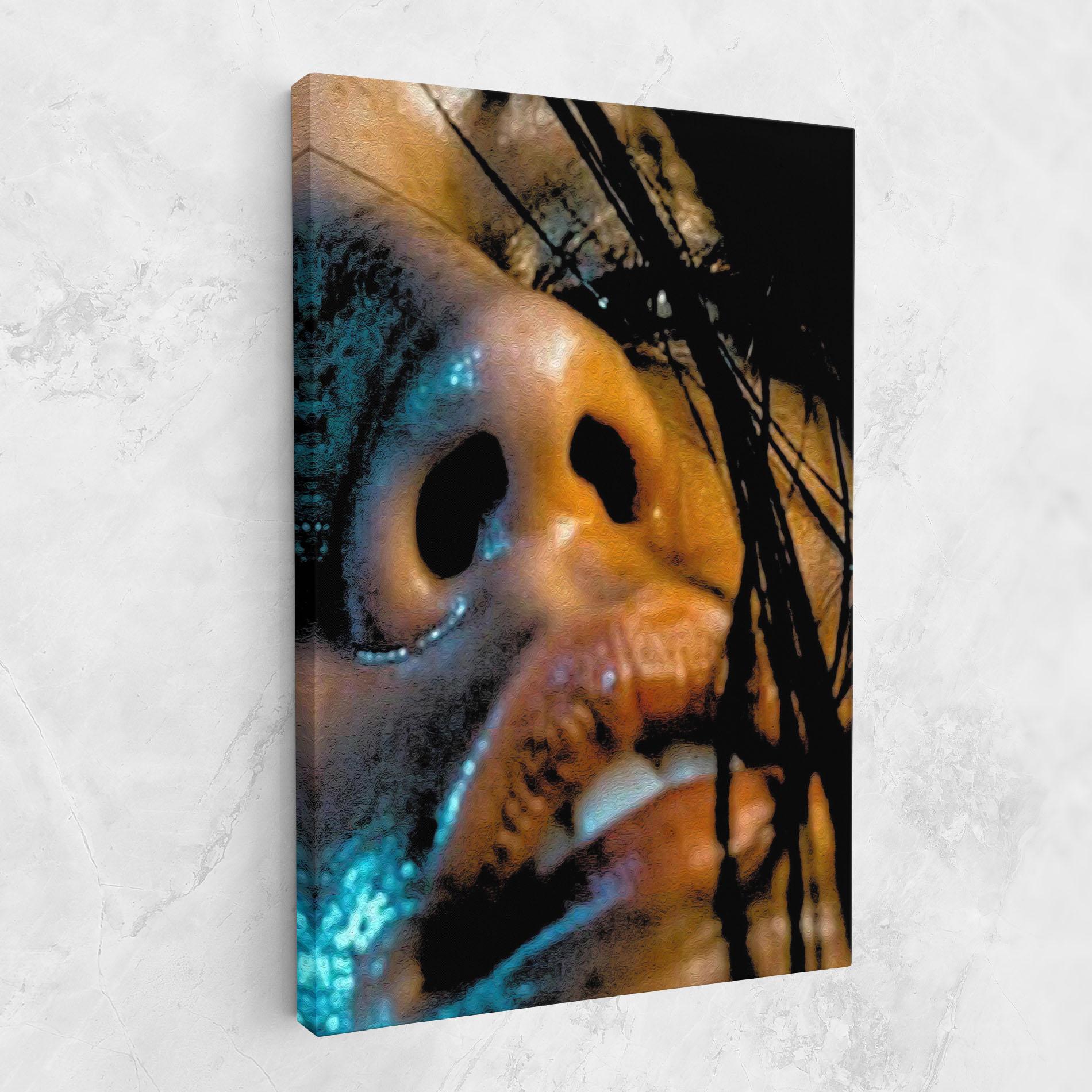 Картина на платно Blue Light Face mockup 1