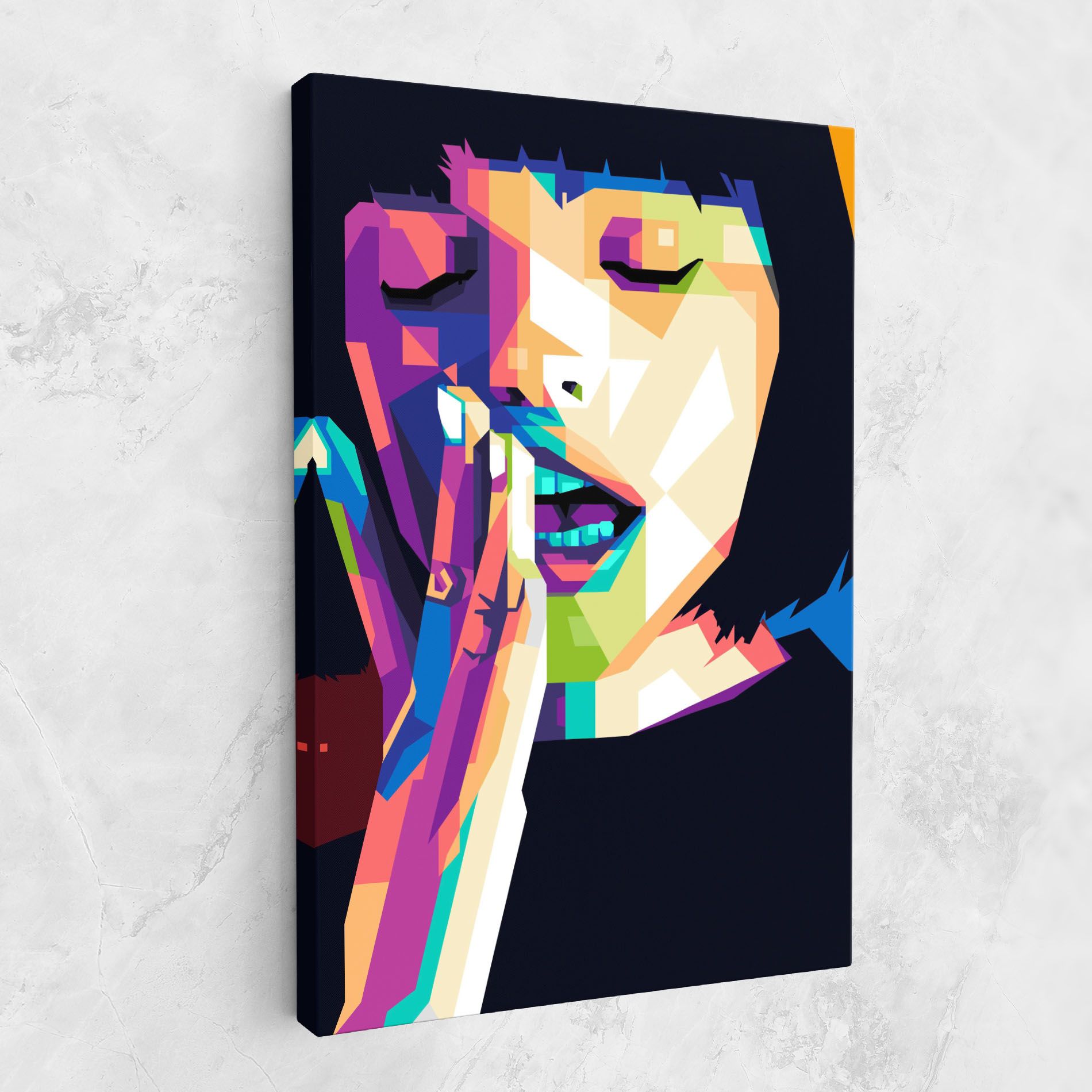 Polygonal Pretty Girl mockup 1
