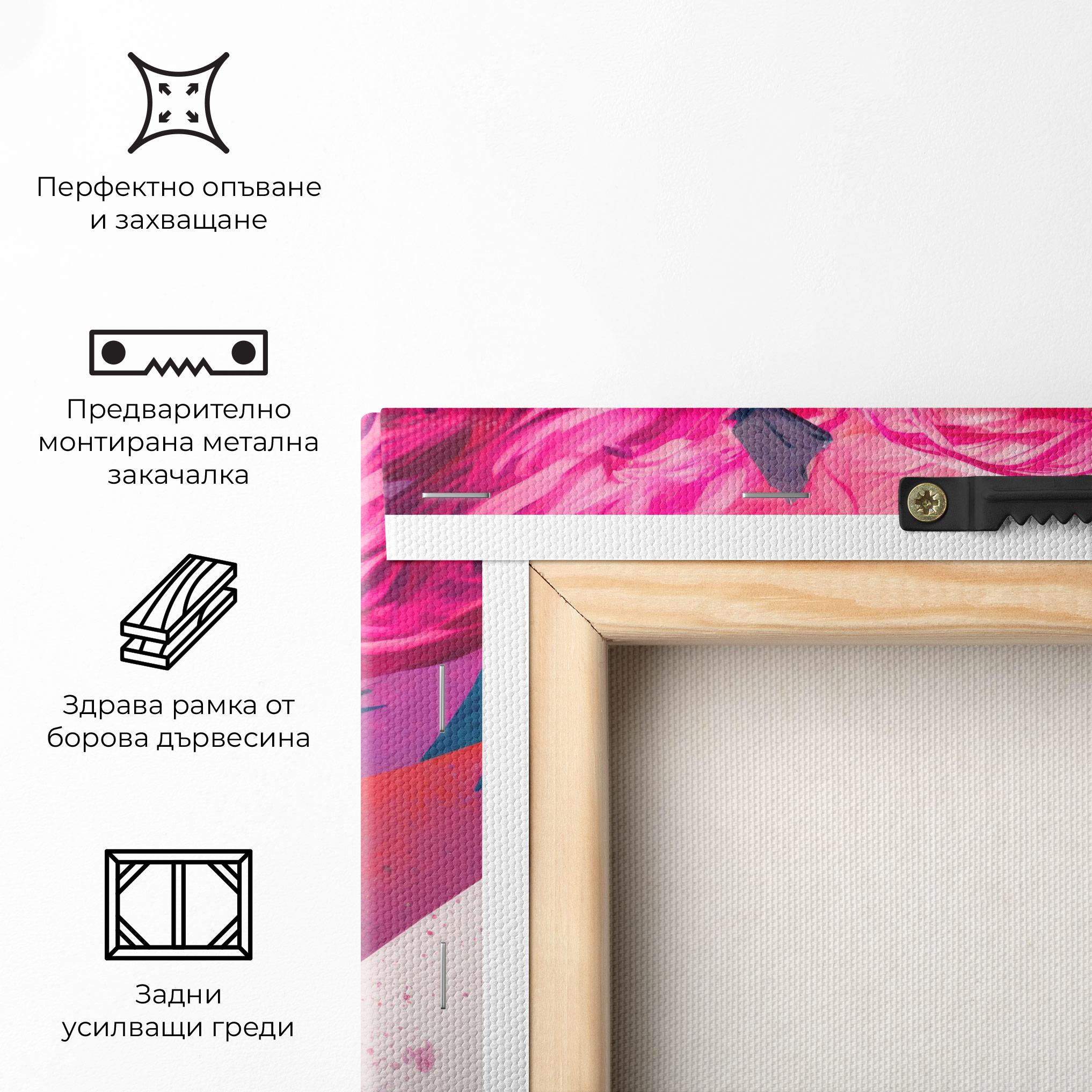 Картина на платно Abstract Pink Hair mockup 5