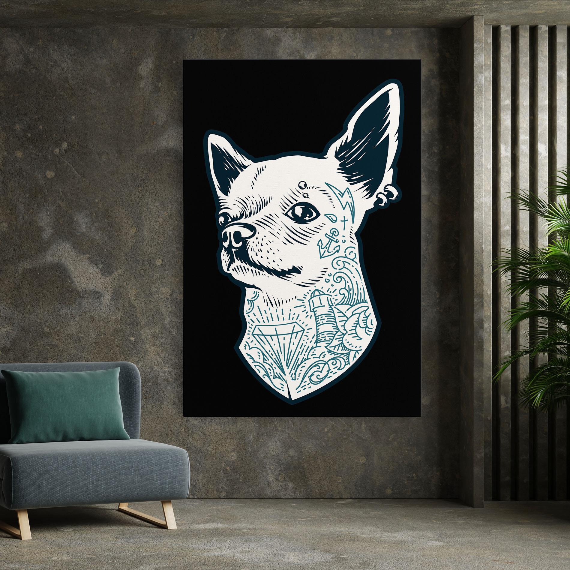 Картина на платно Chihuahua Tattoo mockup 7