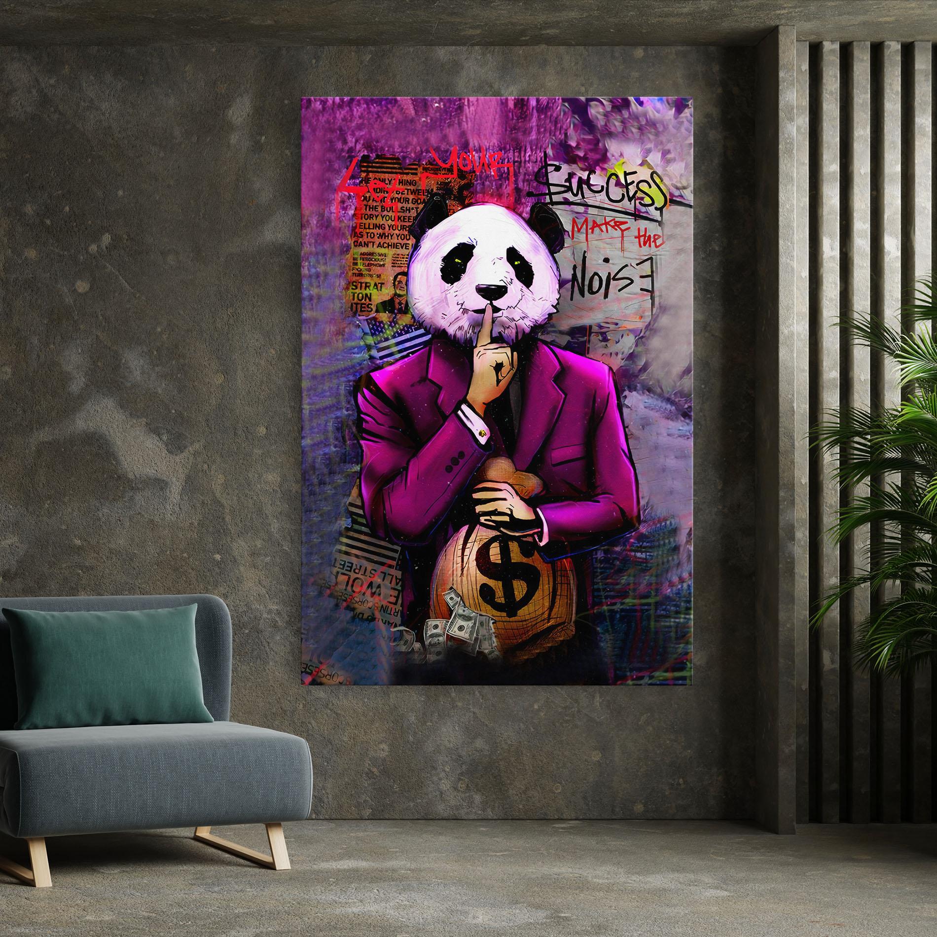 Картина на платно Silence Panda mockup 7