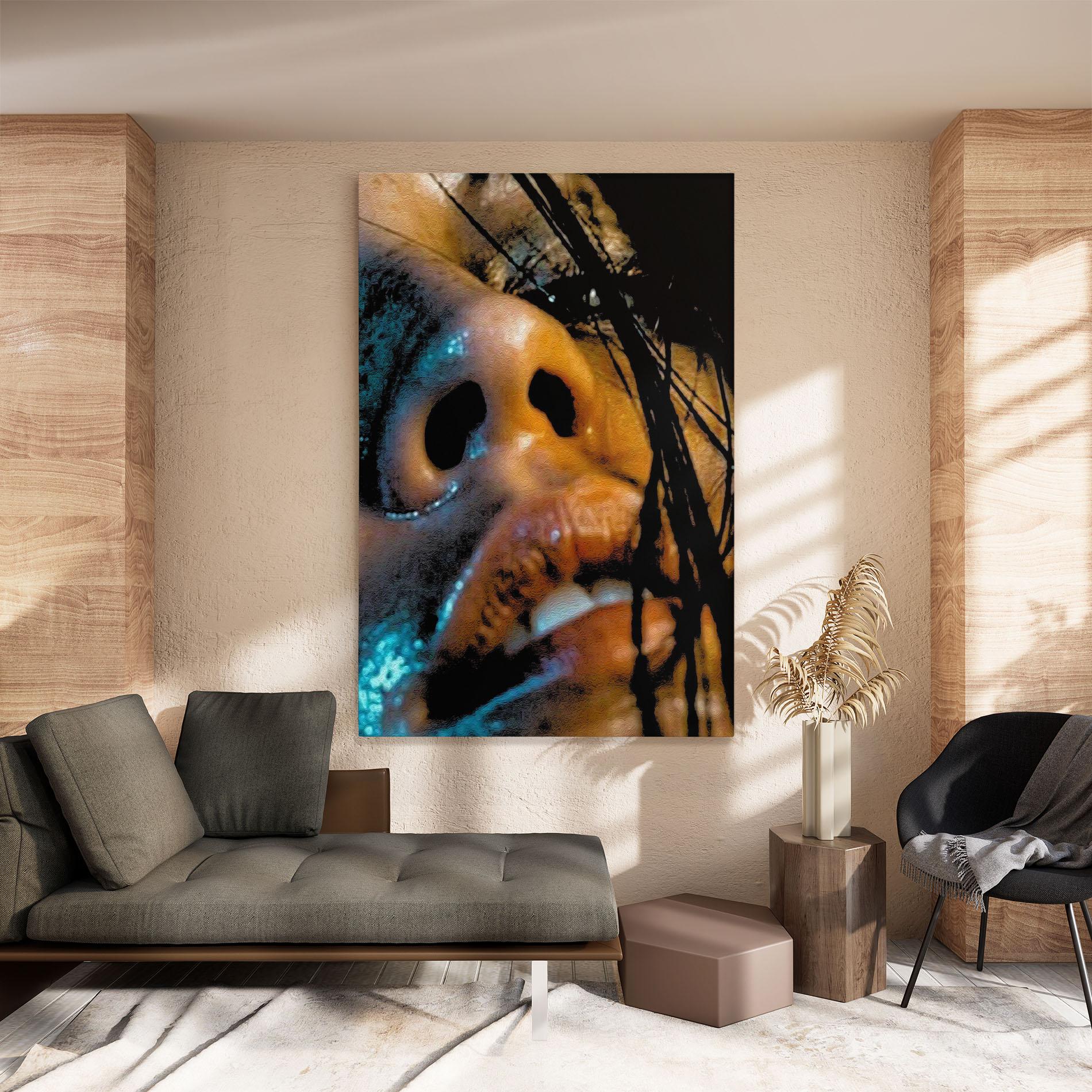 Картина на платно Blue Light Face mockup 8