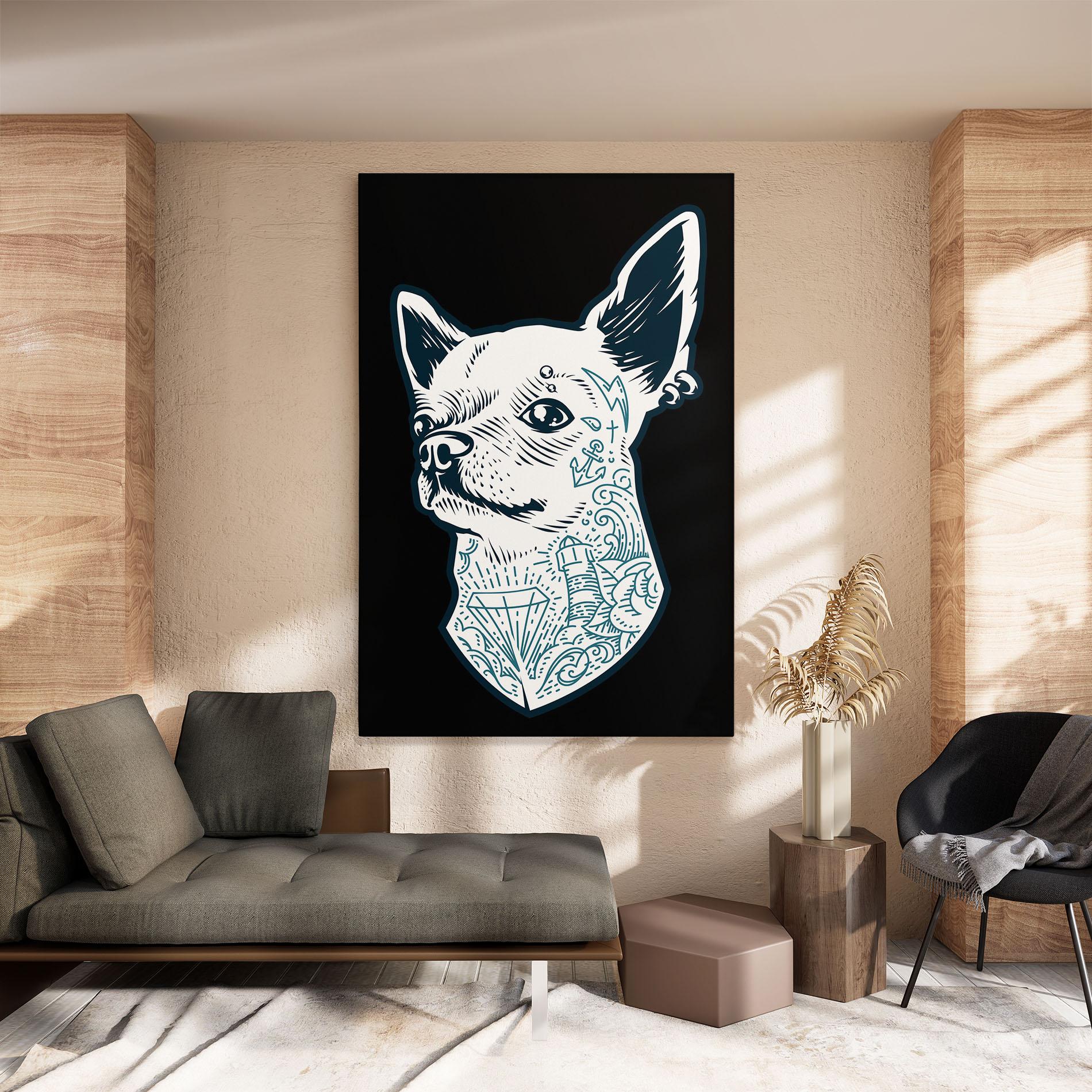 Картина на платно Chihuahua Tattoo mockup 8