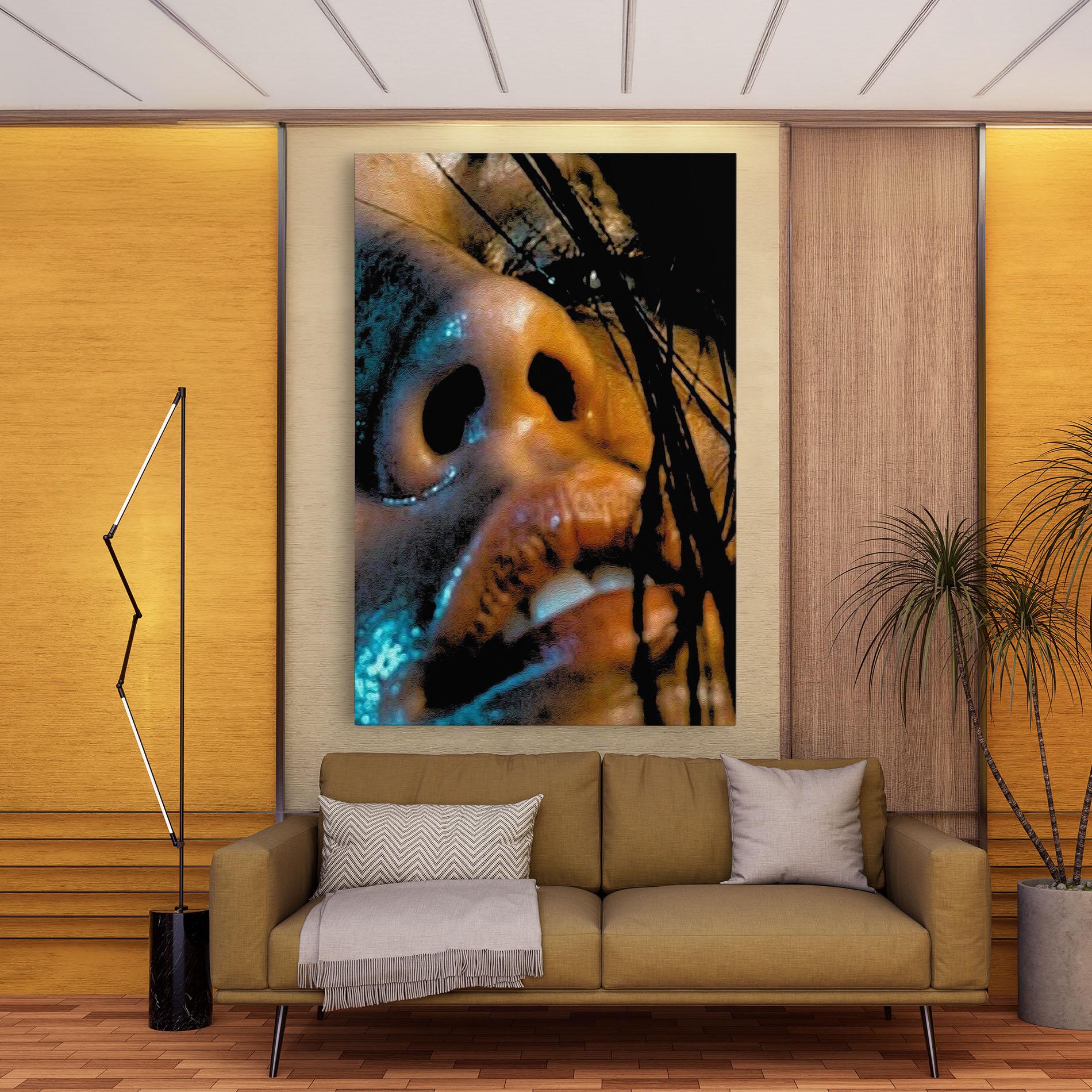 Картина на платно Blue Light Face mockup 9