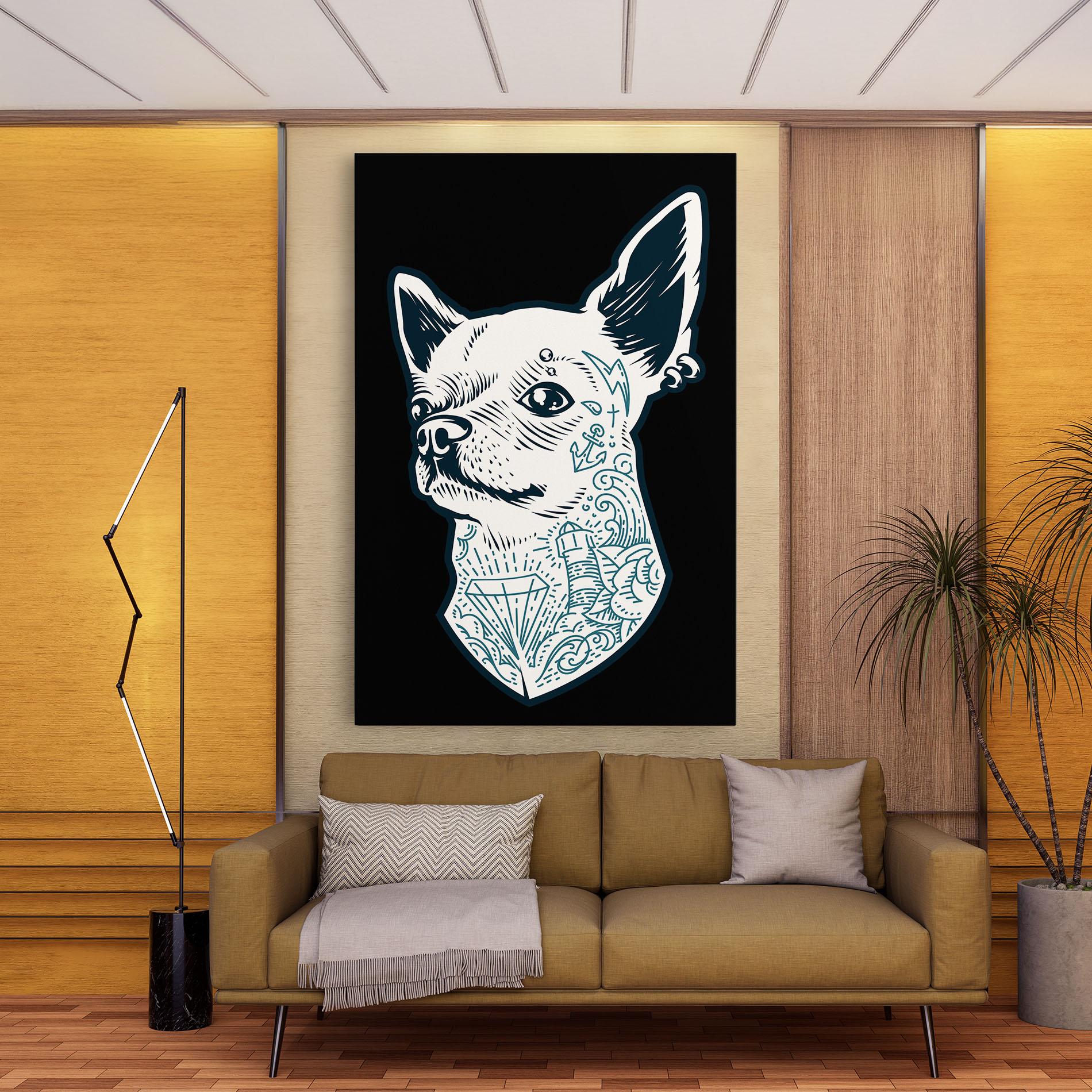 Картина на платно Chihuahua Tattoo mockup 9