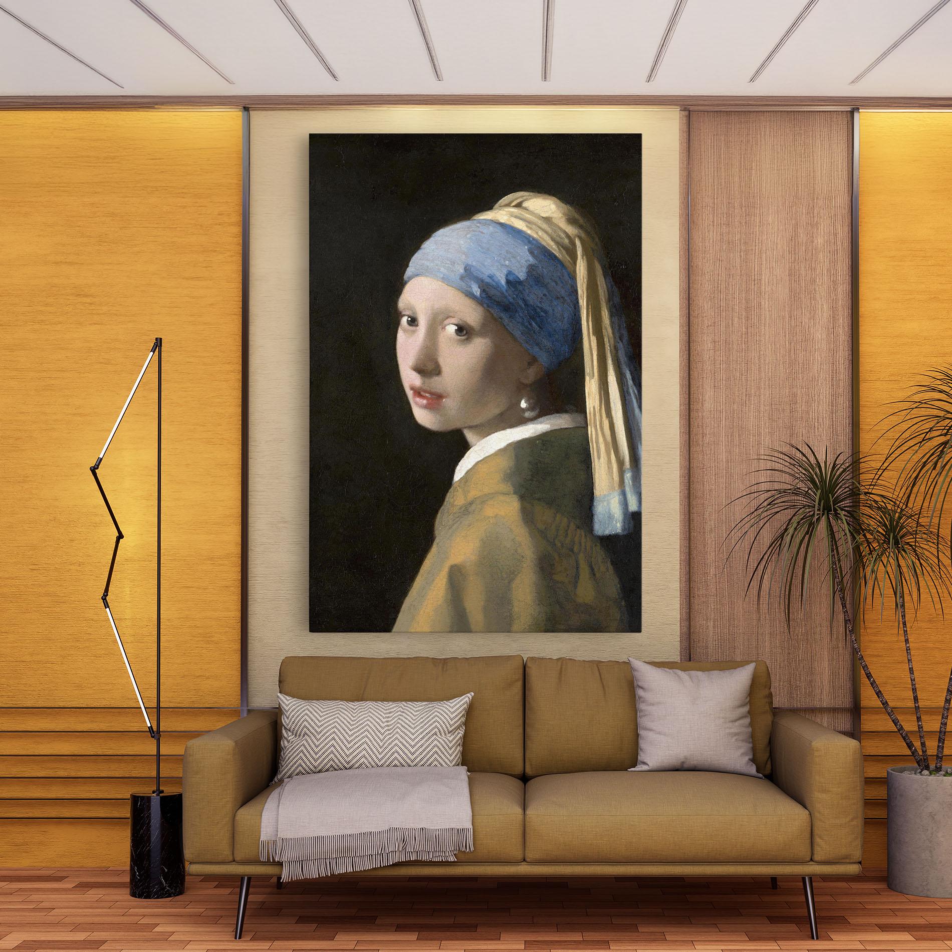 Картина на платно Girl With A Pearl mockup 9