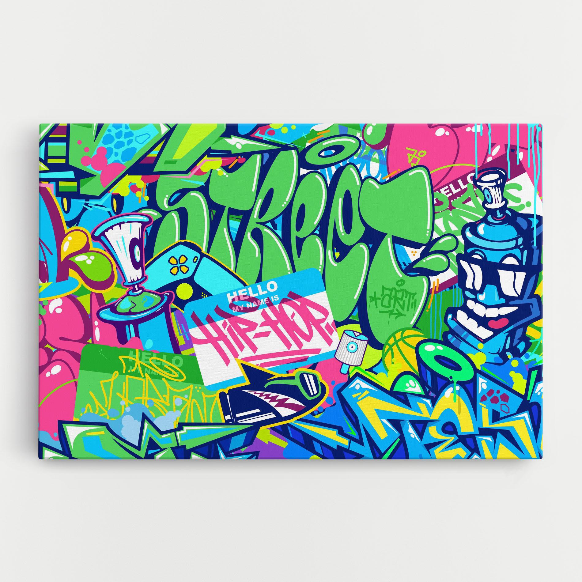 Картина на платно Colorful Hip Hop mockup 0