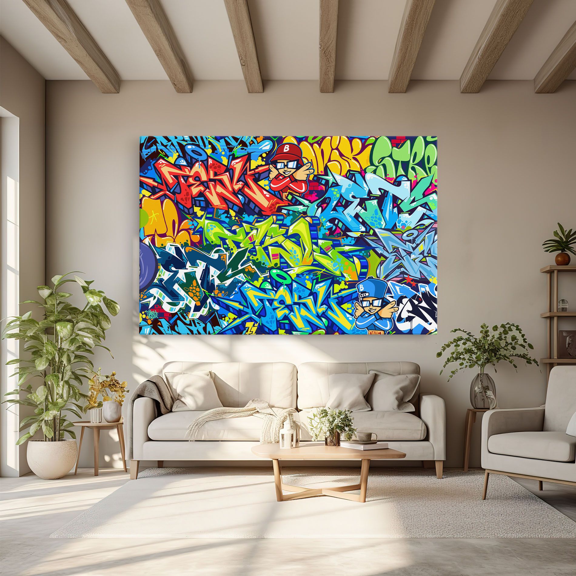 Colorful Graffiti mockup 6