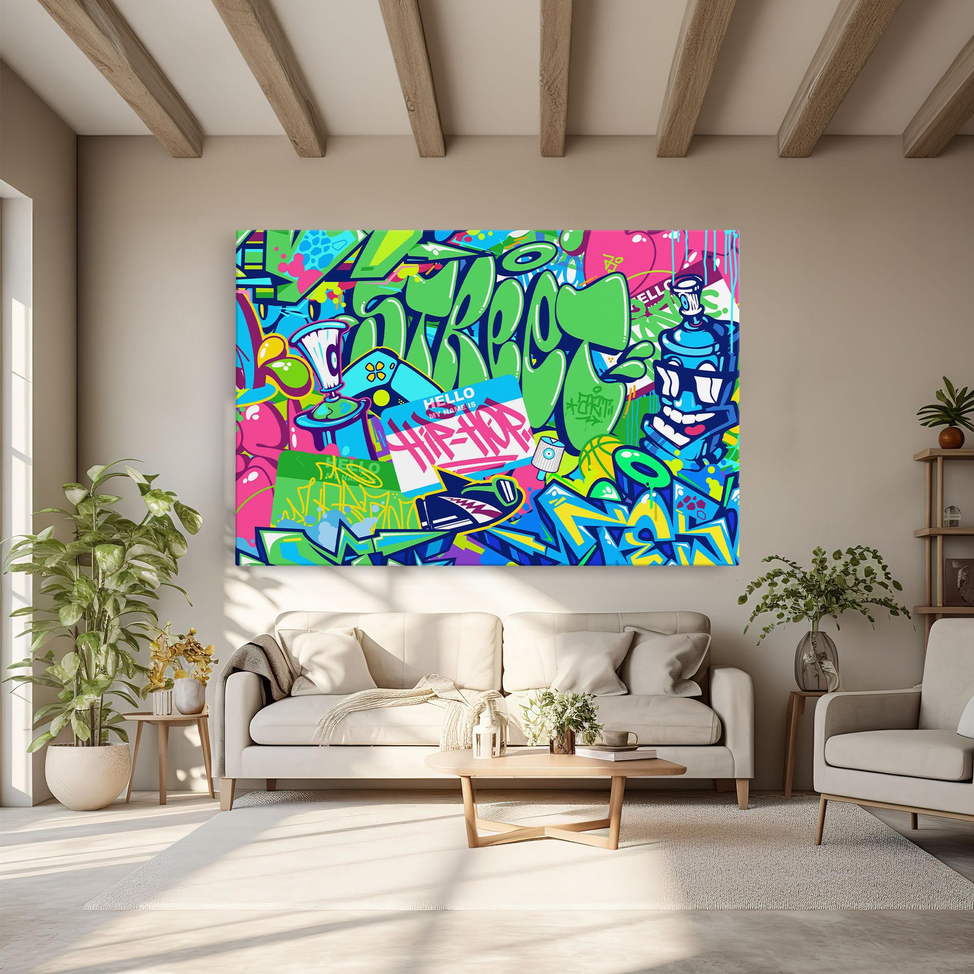 Картина на платно Colorful Hip Hop mockup 6