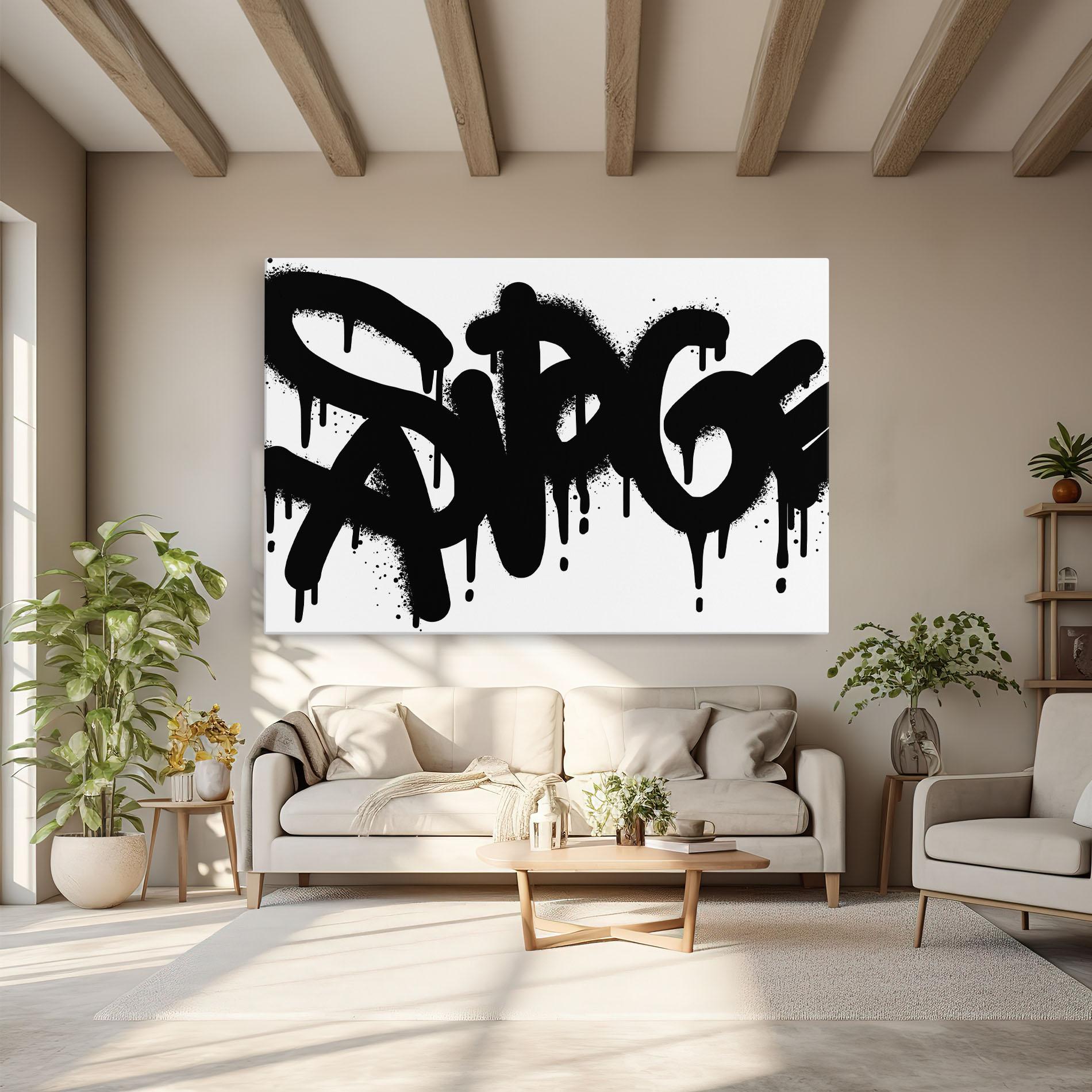 Картина на платно Graffiti Savage mockup 6