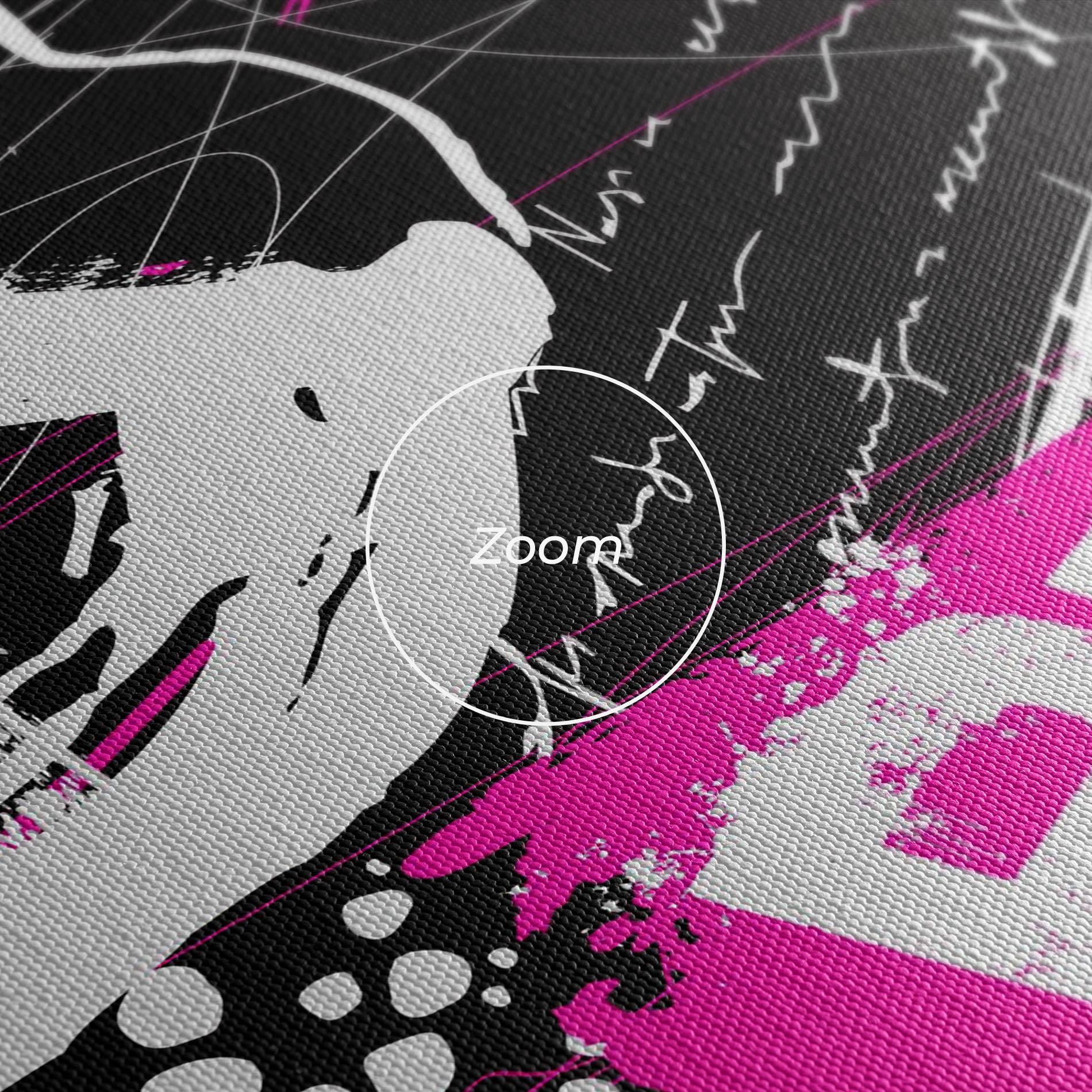 Картина на платно Graffiti Pink Peace mockup 3