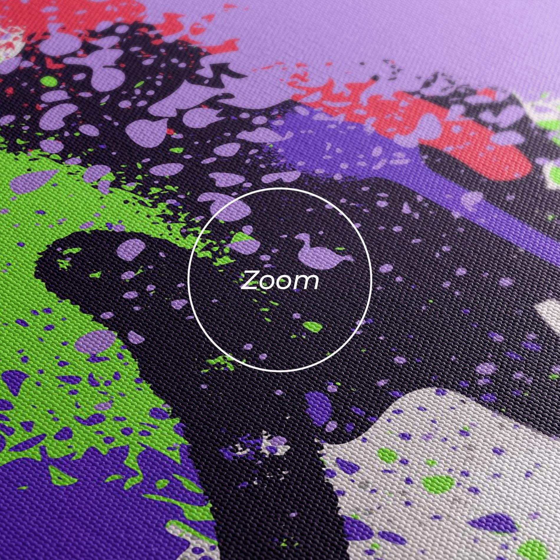 Картина на платно Green Purple Graffiti mockup 3