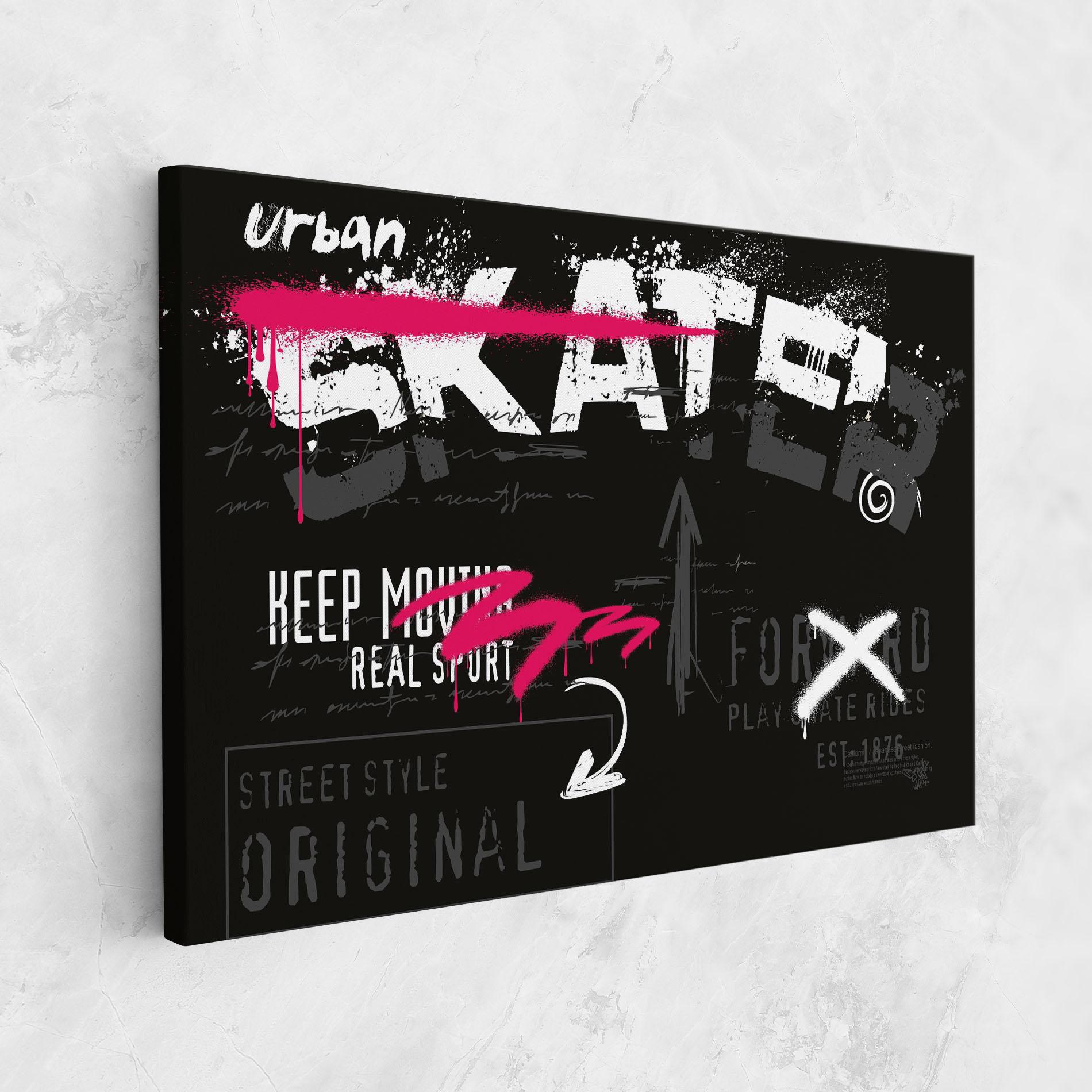 Картина на платно Skater Spray mockup 1