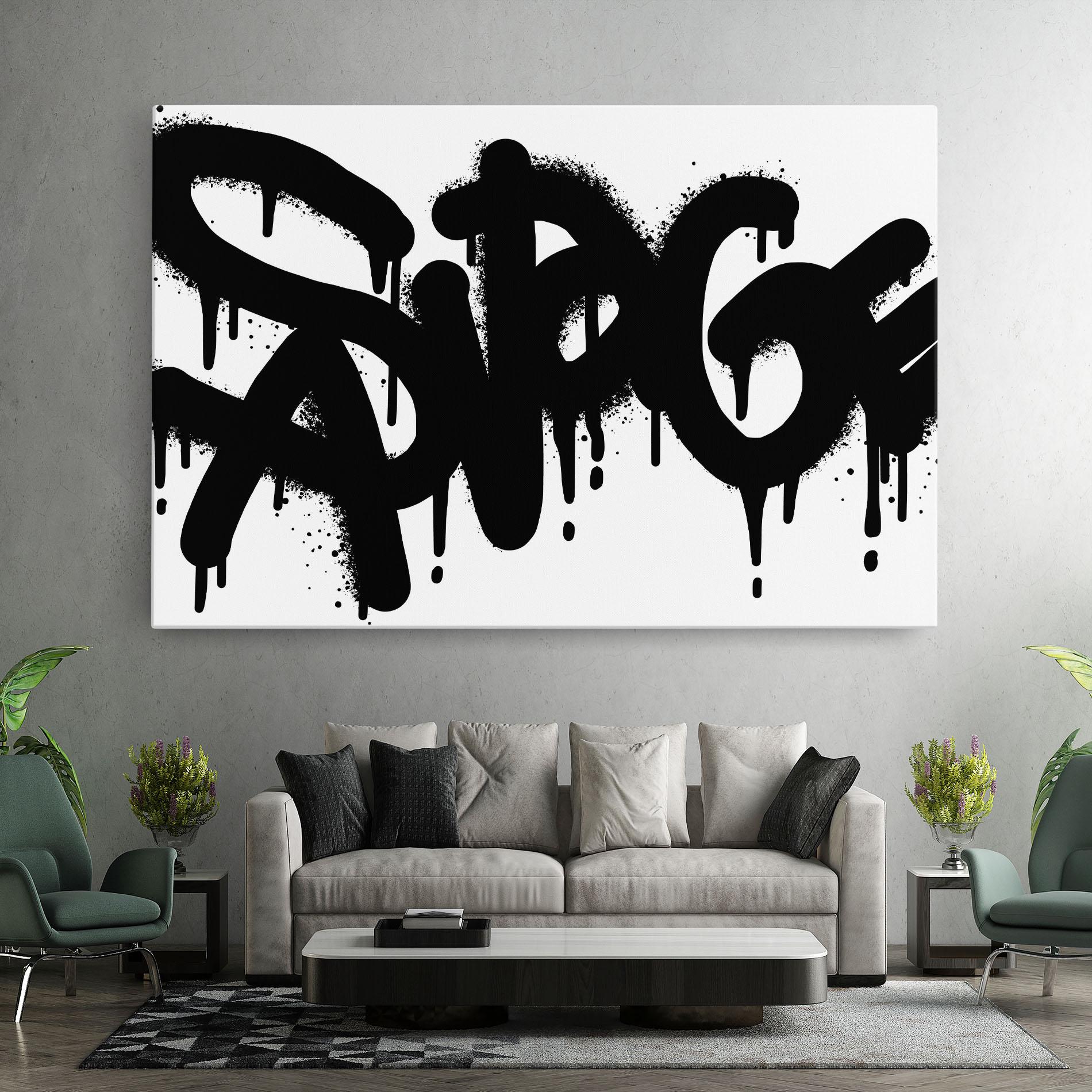 Картина на платно Graffiti Savage mockup 7