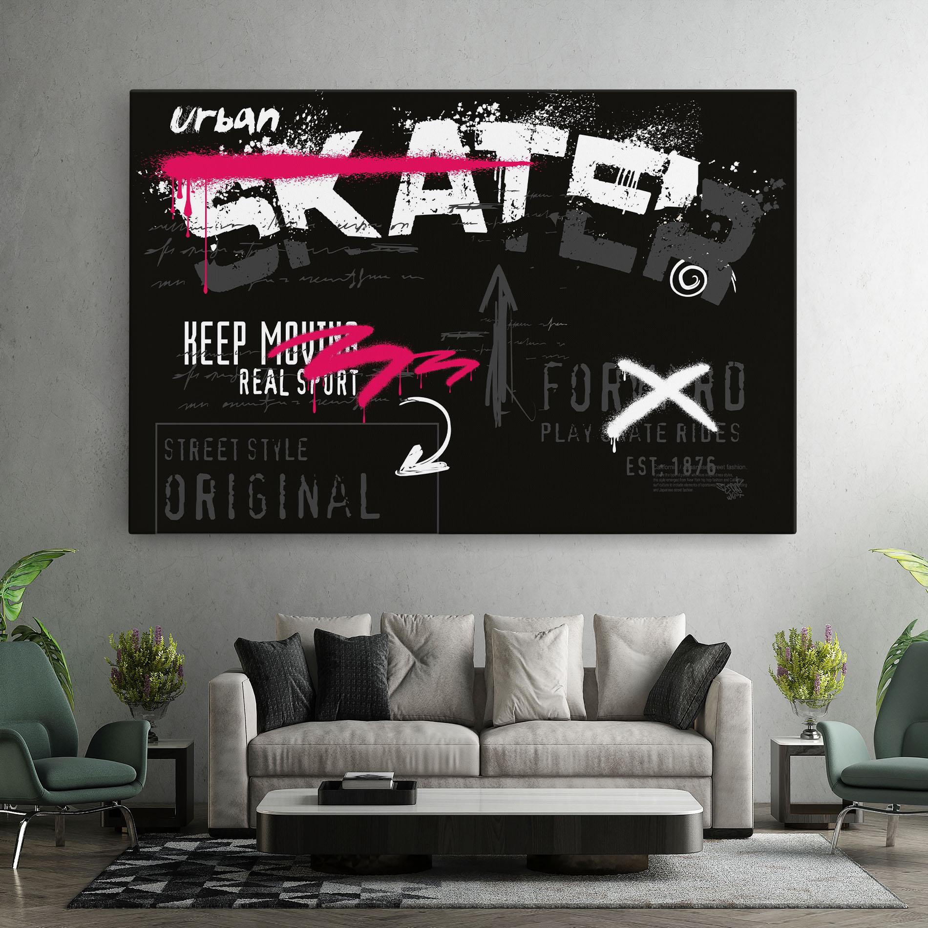 Картина на платно Skater Spray mockup 7