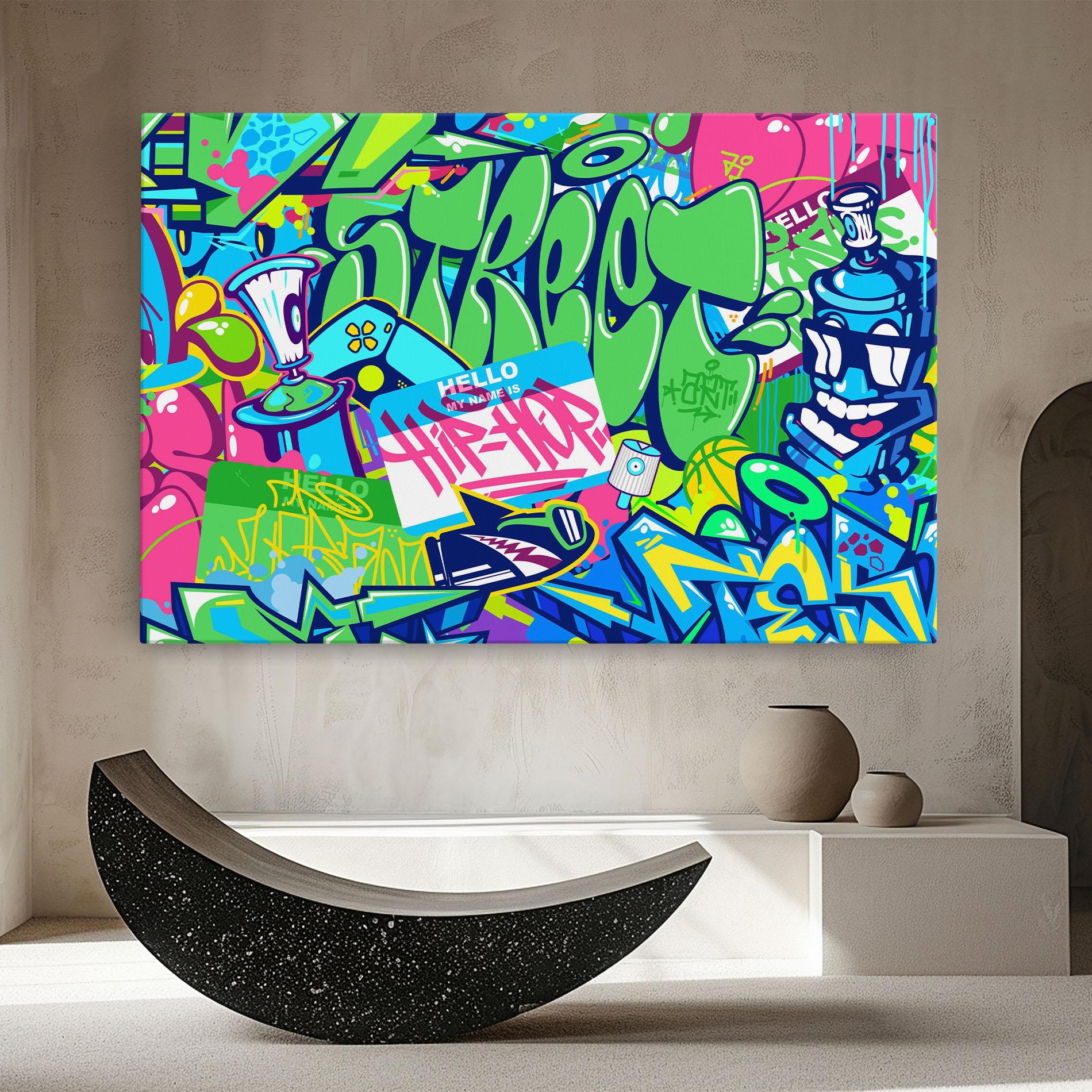 Картина на платно Colorful Hip Hop mockup 8