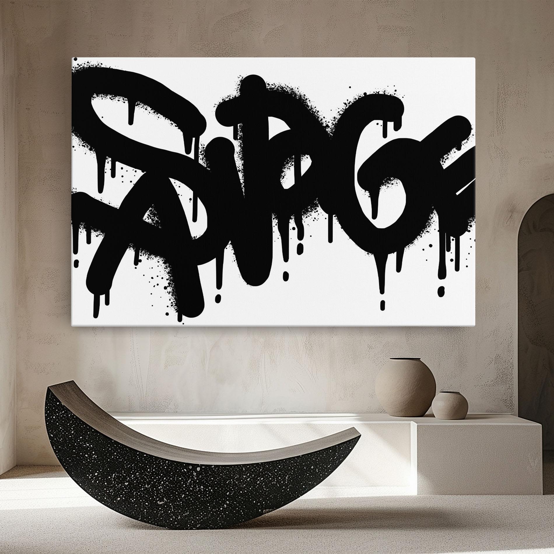 Картина на платно Graffiti Savage mockup 8