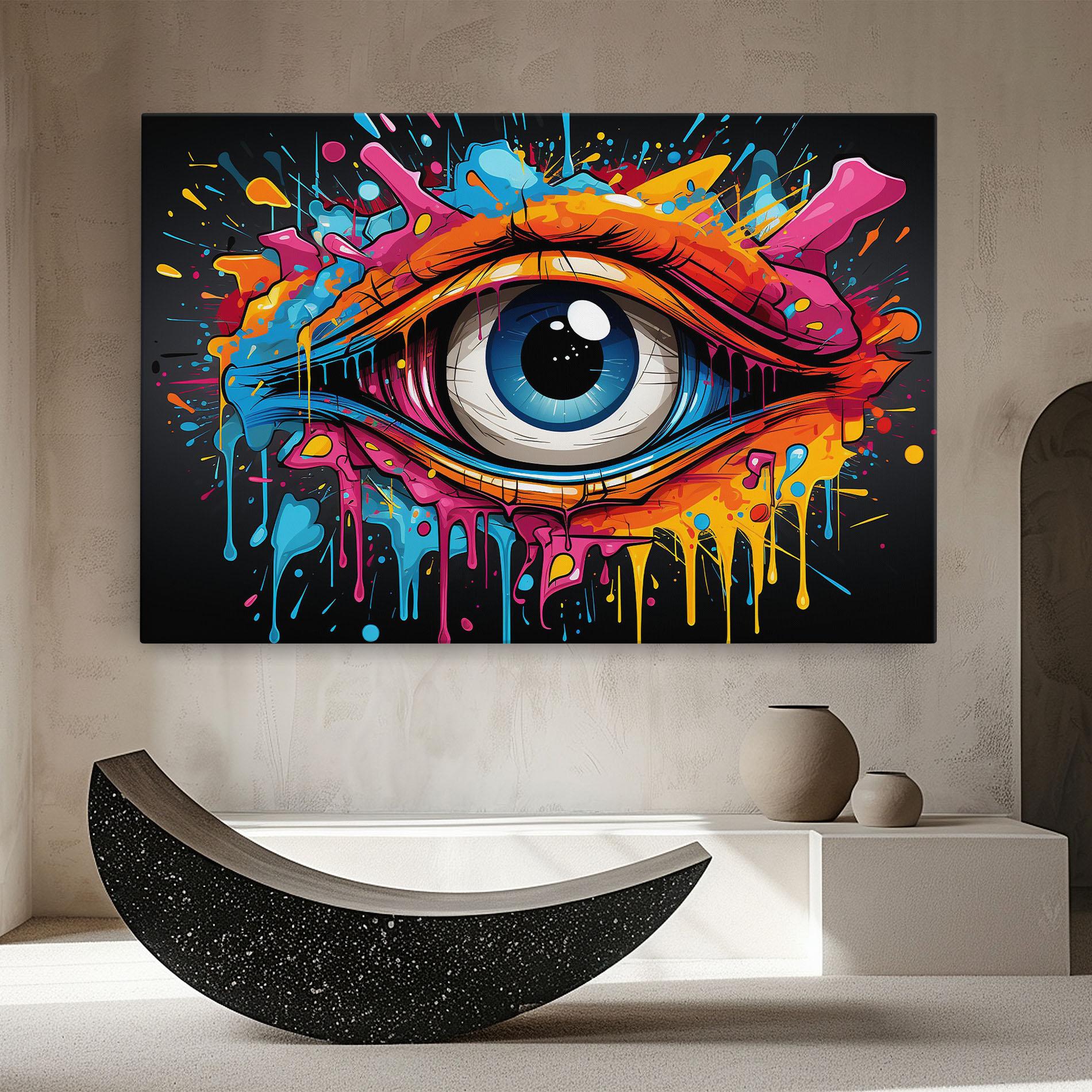 Картина на платно Graffitistyle Eye mockup 8